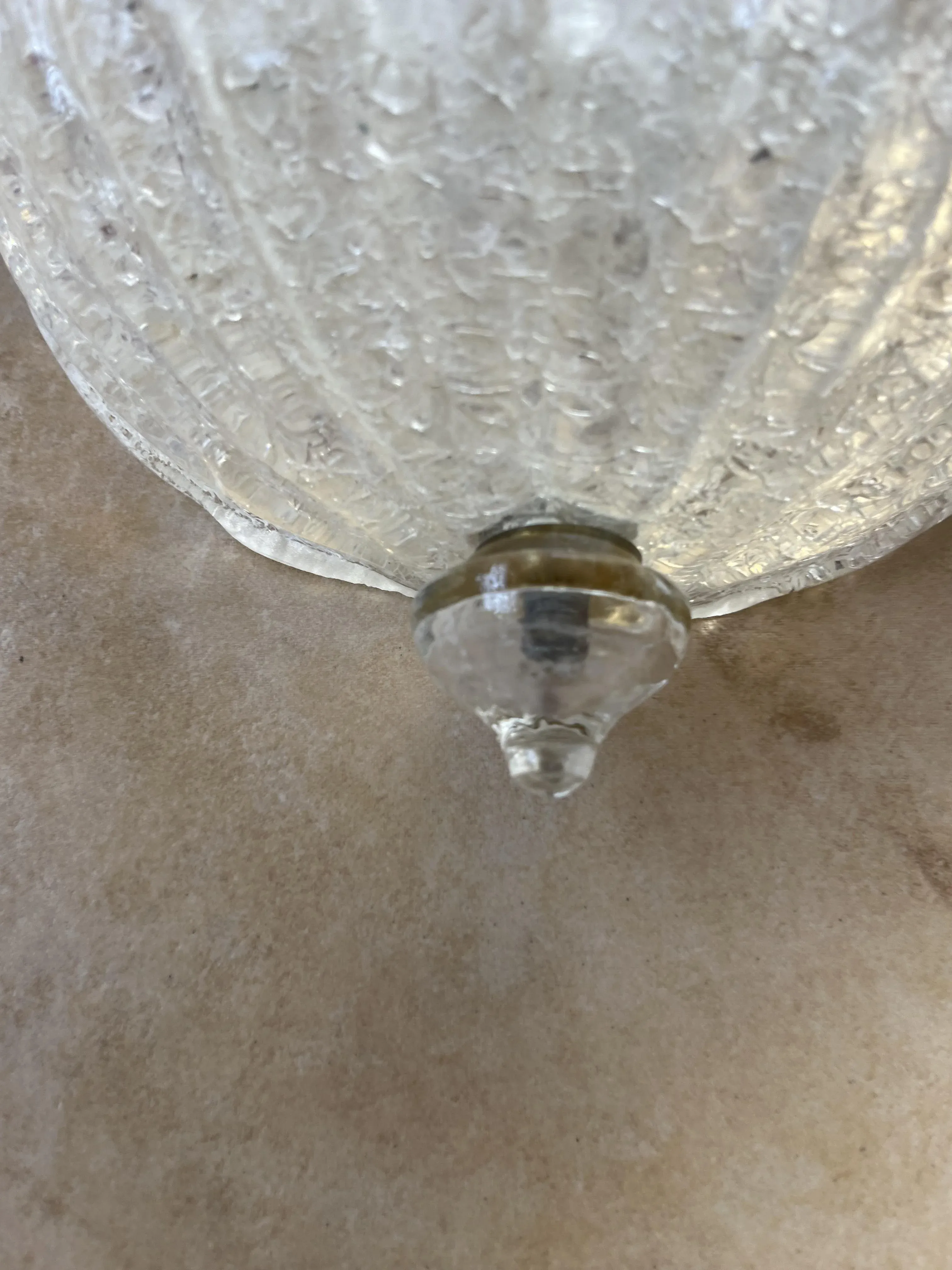 Murano Glass Wall Lamps in the style of Barovier & Toso, 1970s, Set of 2