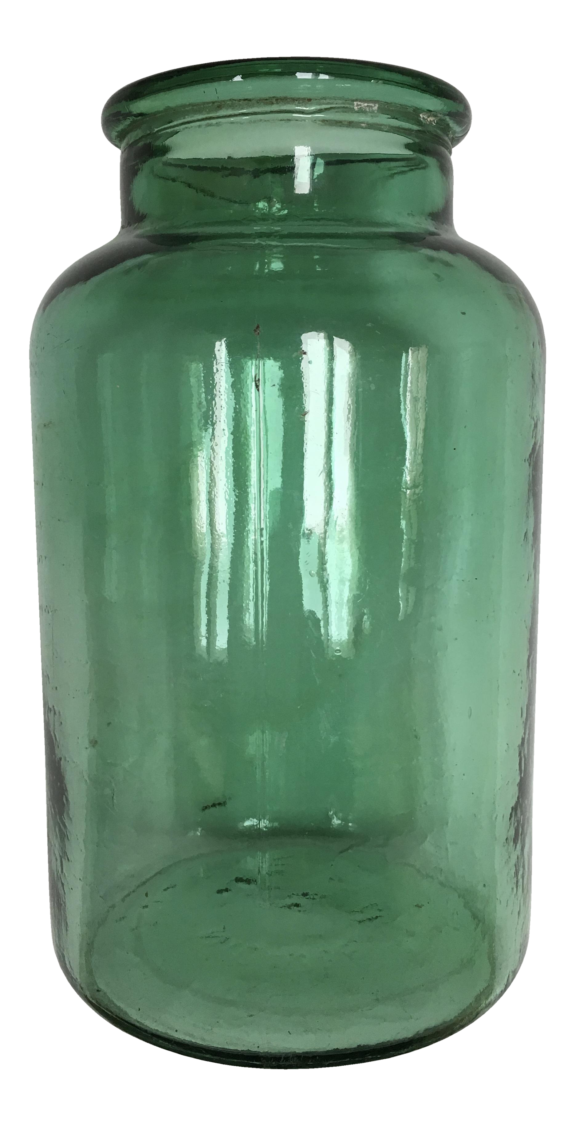Handblown Green Preserve Jar Chairish