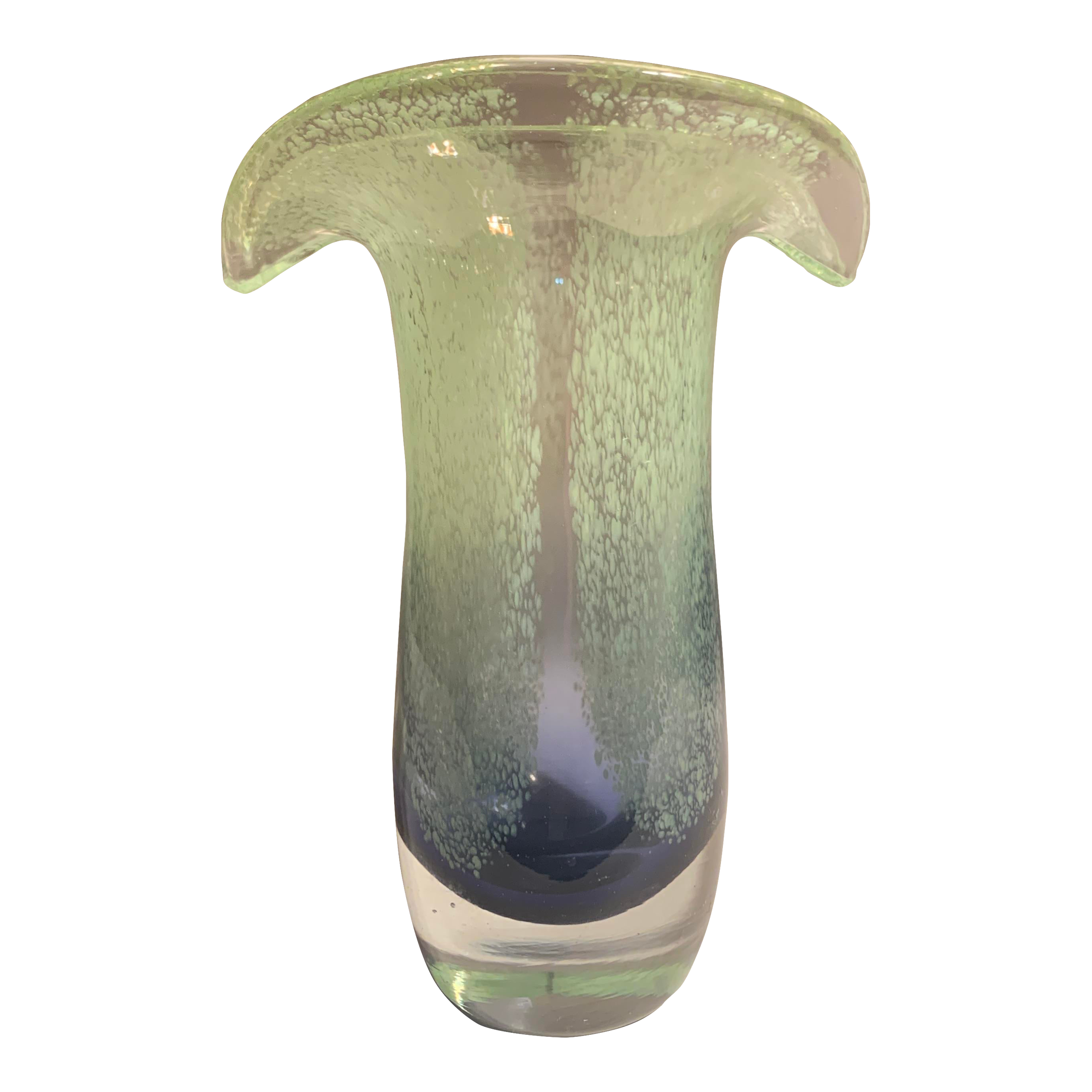 Vintage 1970s Murano Hand Blown Glass Tulip Vase Chairish