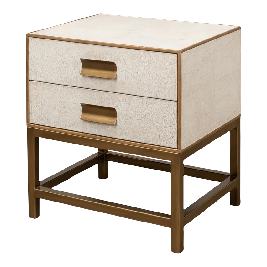Modern White End Table