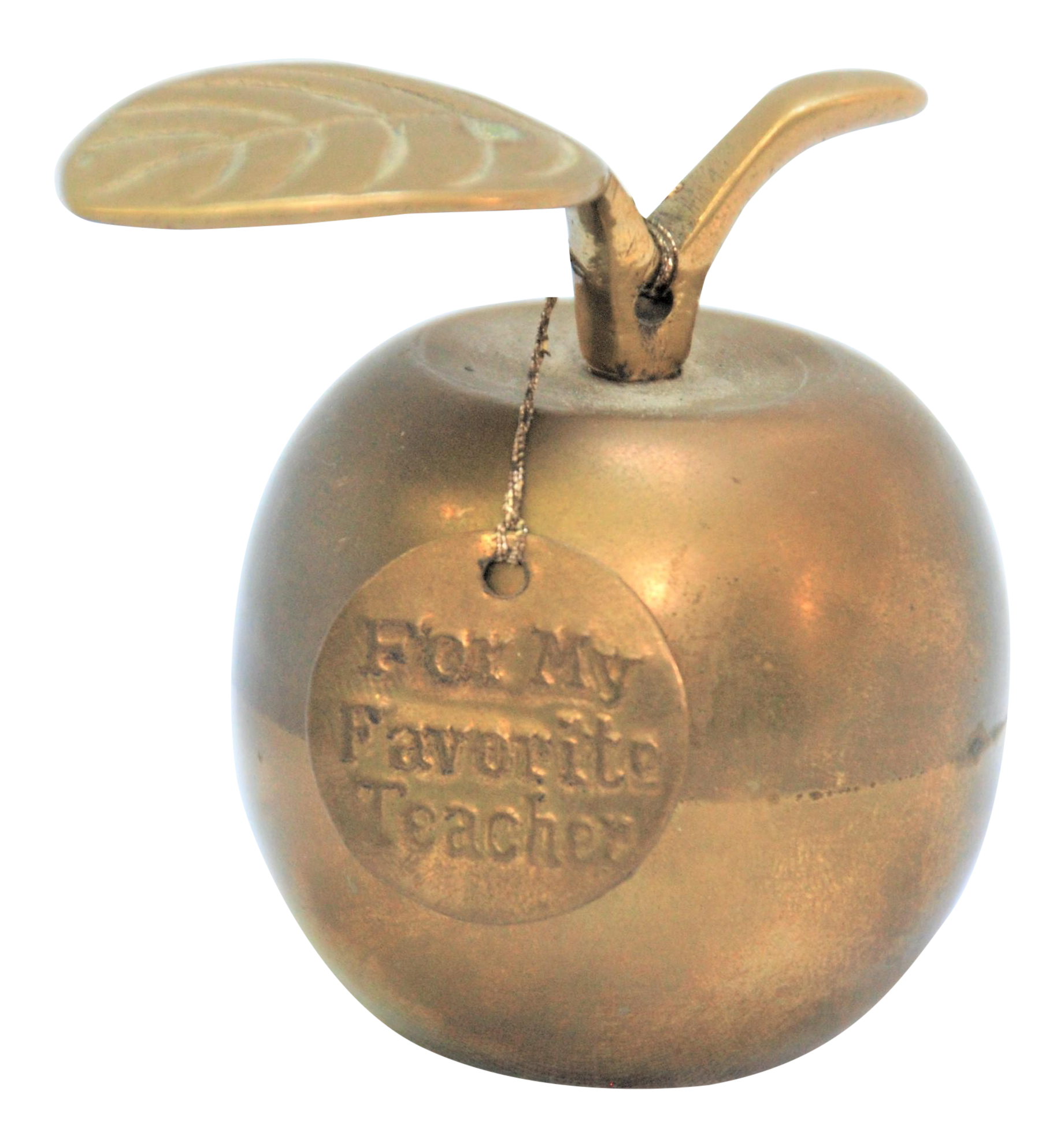 Vintage Brass Apple Paperweight Chairish