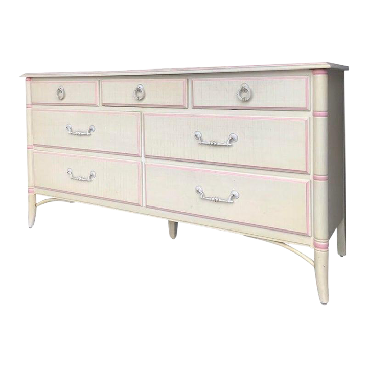 Mid 20th Century Faux Bamboo Dresser by Thomasville Chairish