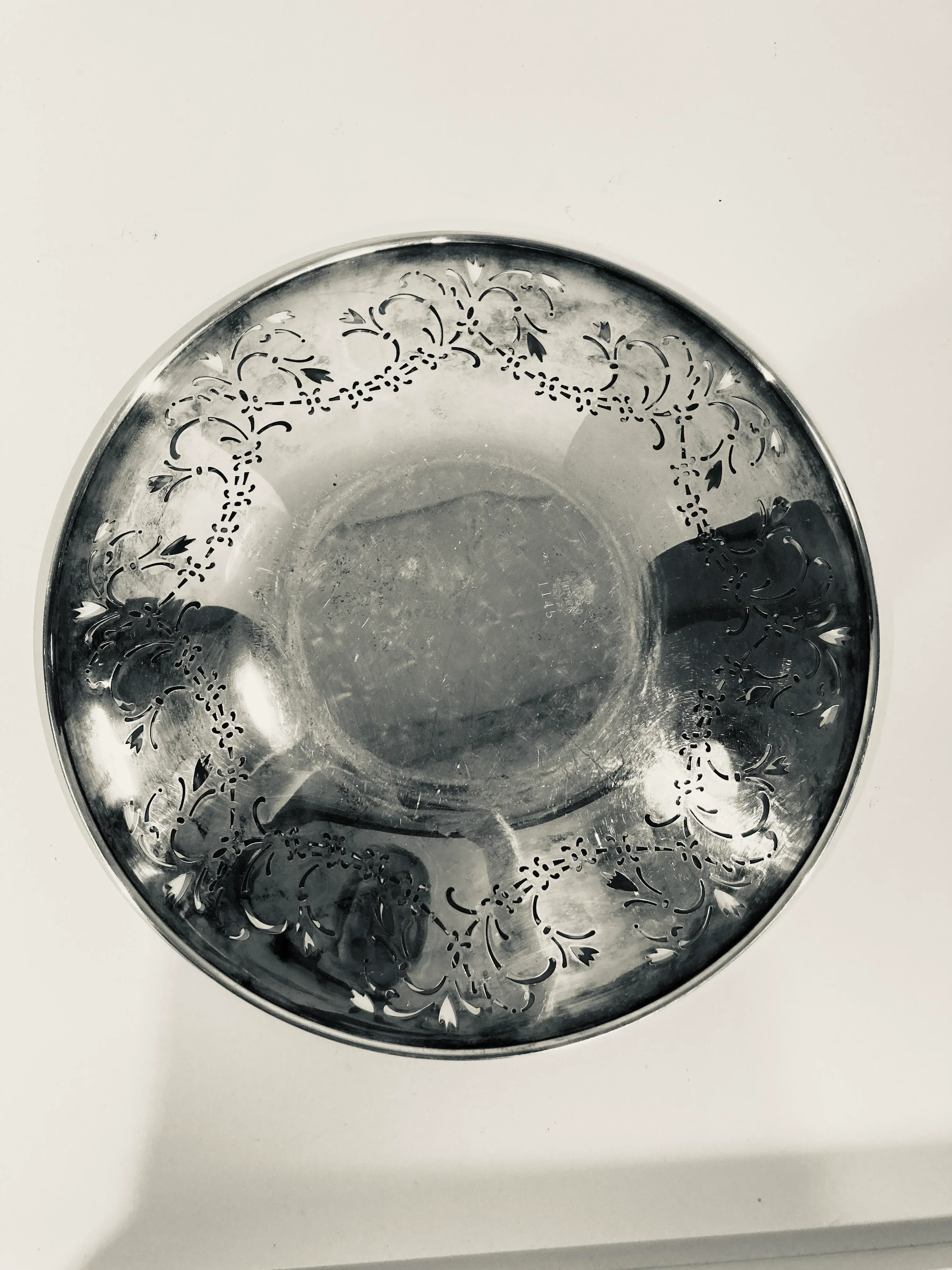 1970s Vintage Benedict Silverplate Pierced Tray | Chairish