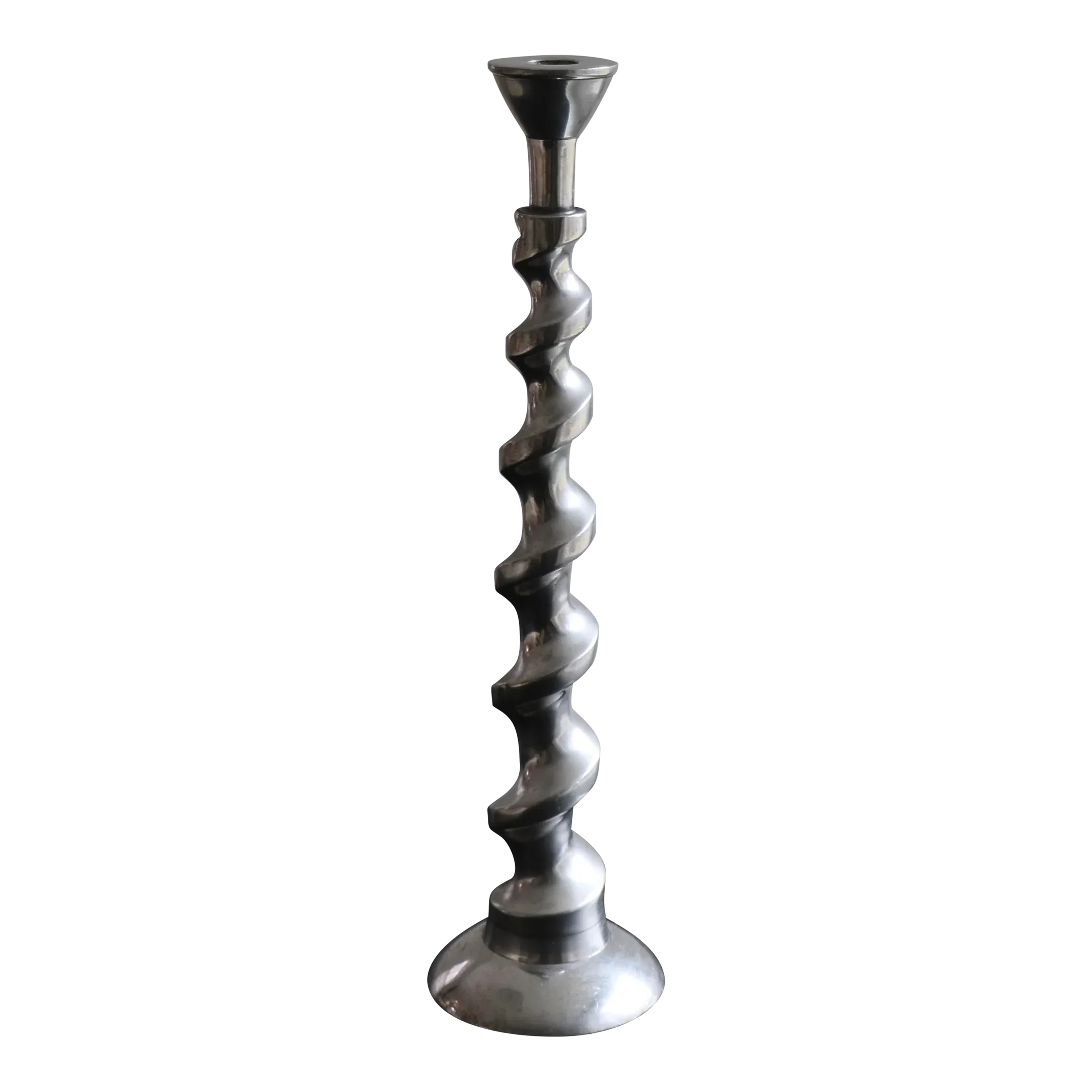 1960s Extra Tall Modernist Spiral Candle Holder Chairish