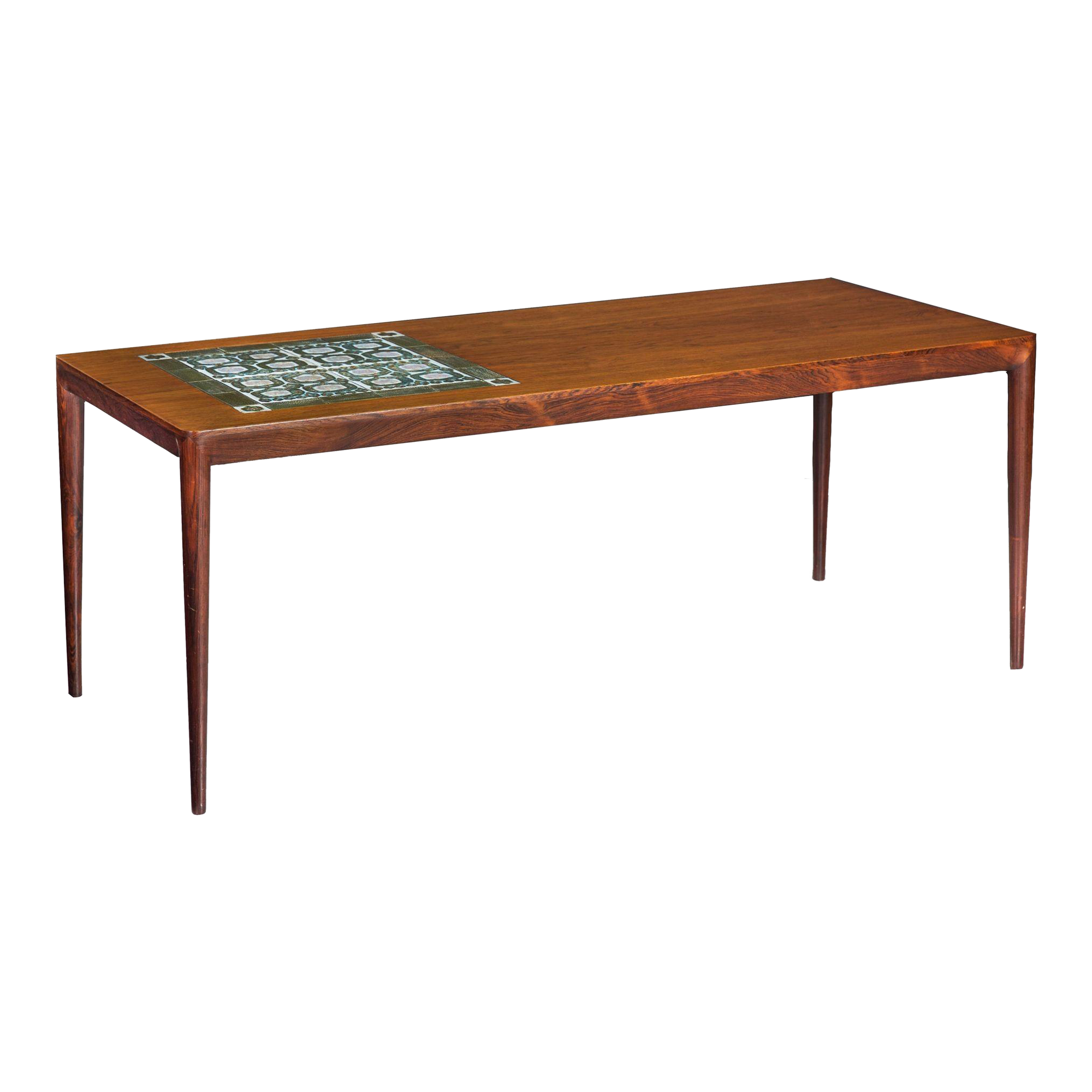 Danish Mid Century Modern Rosewood Coffee Cocktail Table by Severin