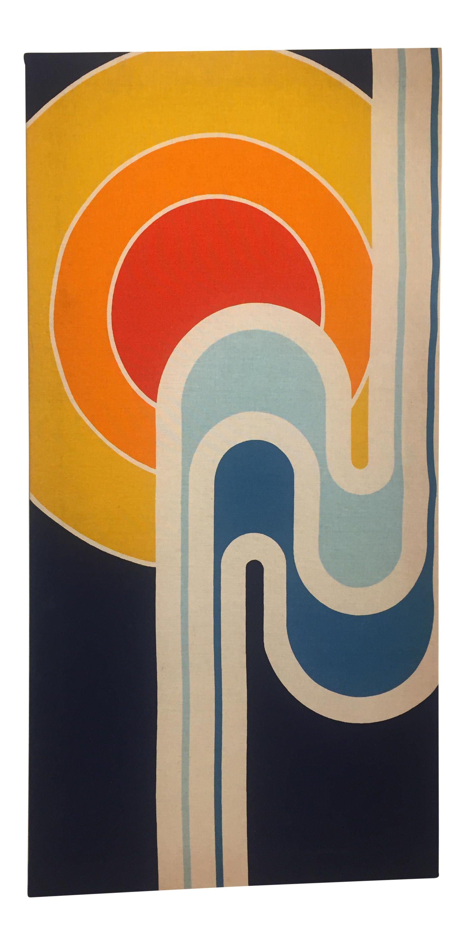 MidCentury Colorful Pop Art Fabric Chairish