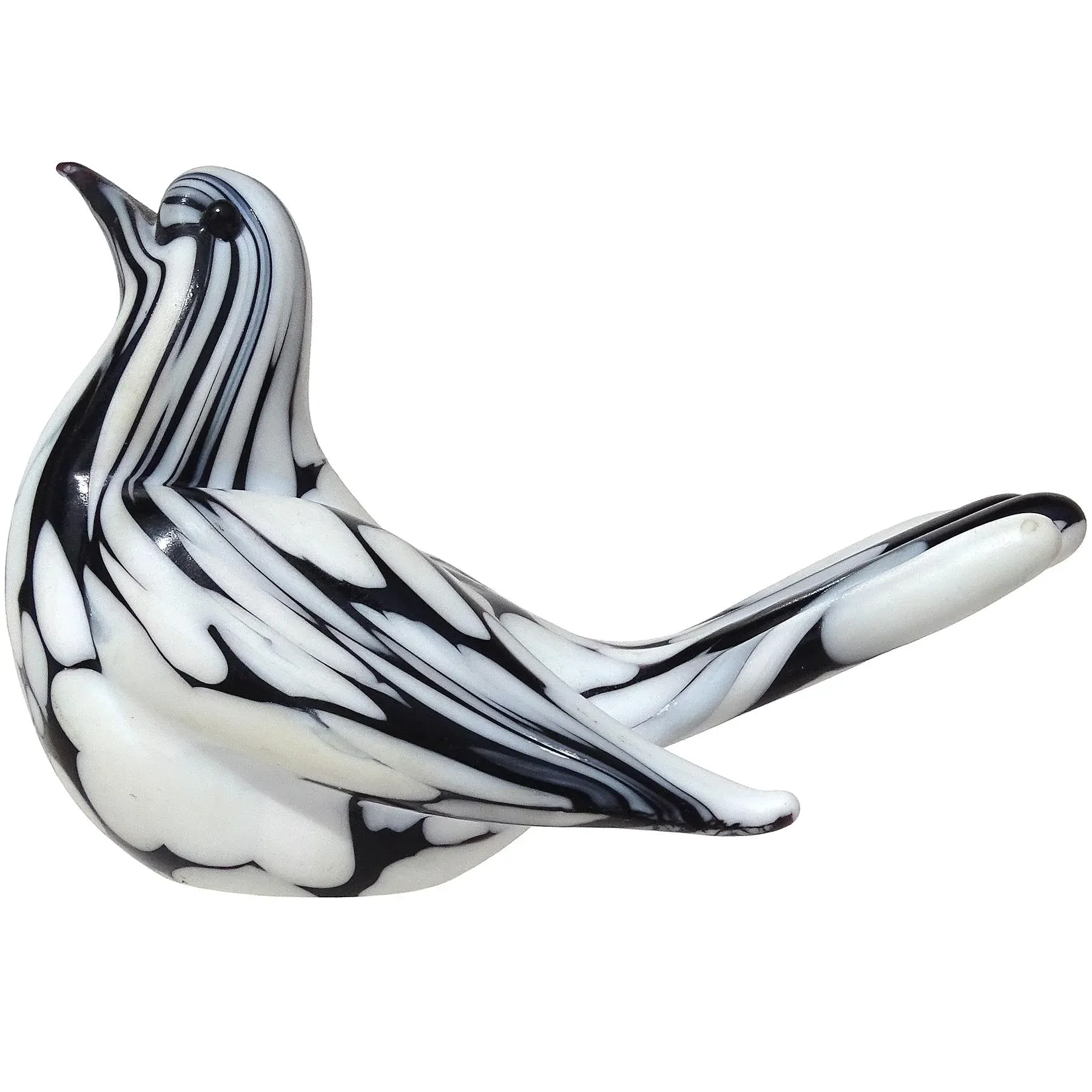 Murano Glass Bird Archimede Seguso ムラーノ Archimede Seguso Murano Purple Blue Fleck Pheasant Bird
