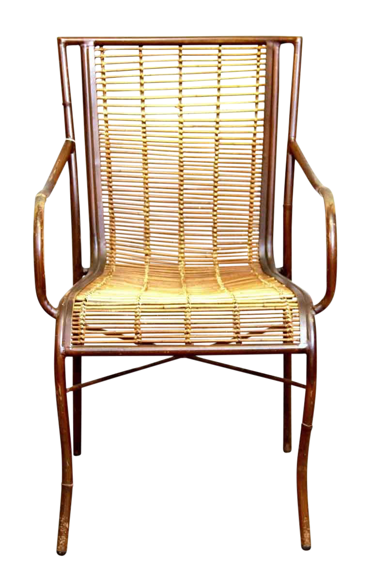 MidCentury Modern Rattan Chair Chairish