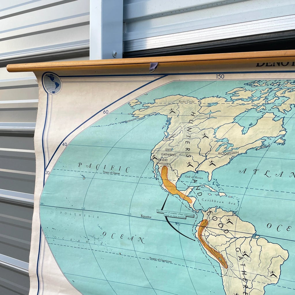 1960s Denoyer-Geppert Roll-Up World History Map of the Ancient