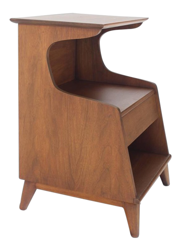 Vintage Mid Century Heritage Henredon Walnut Nightstand End Table