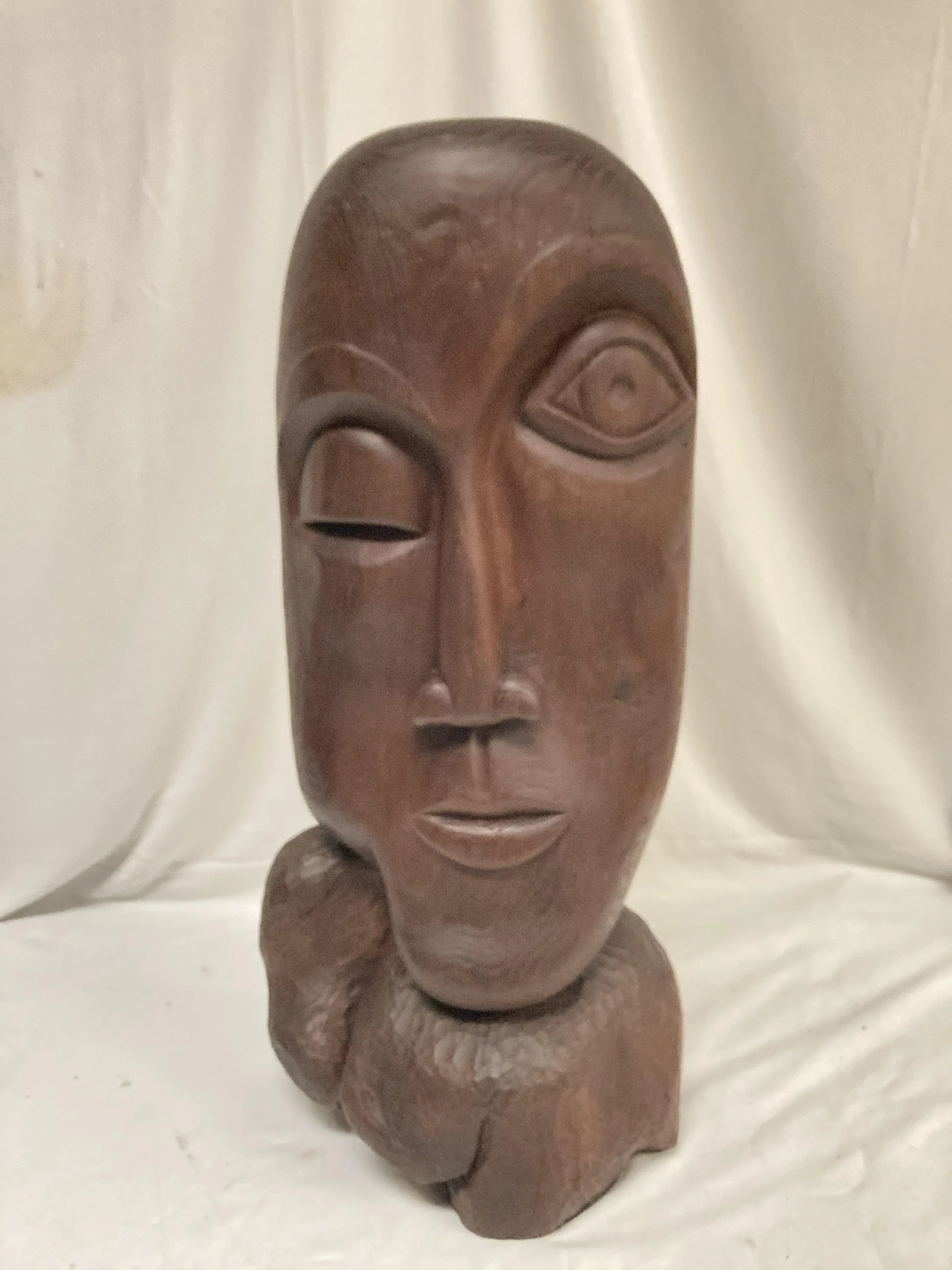 Face Sculpture, 1973, Wood