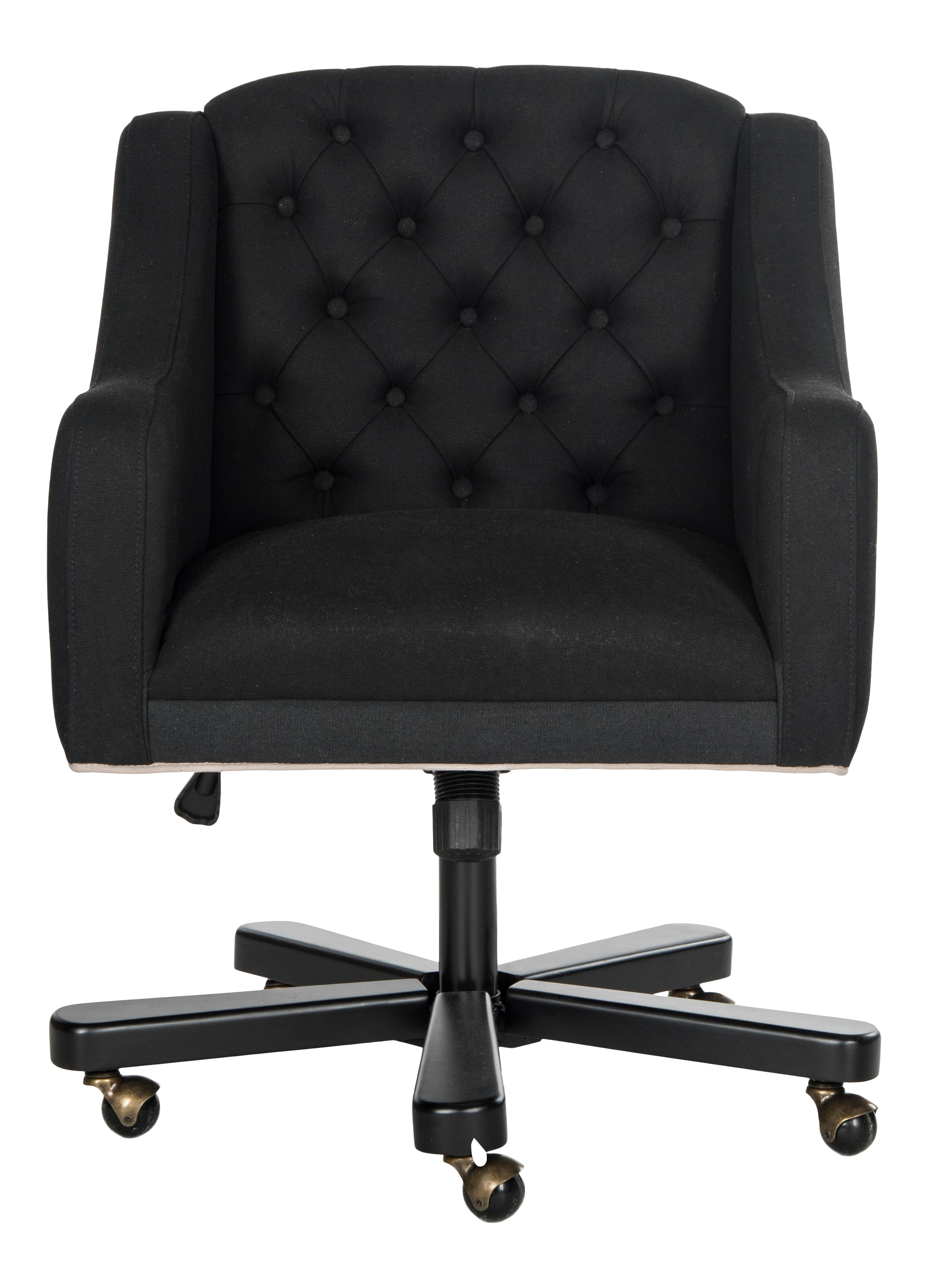 Black tufted online office chair