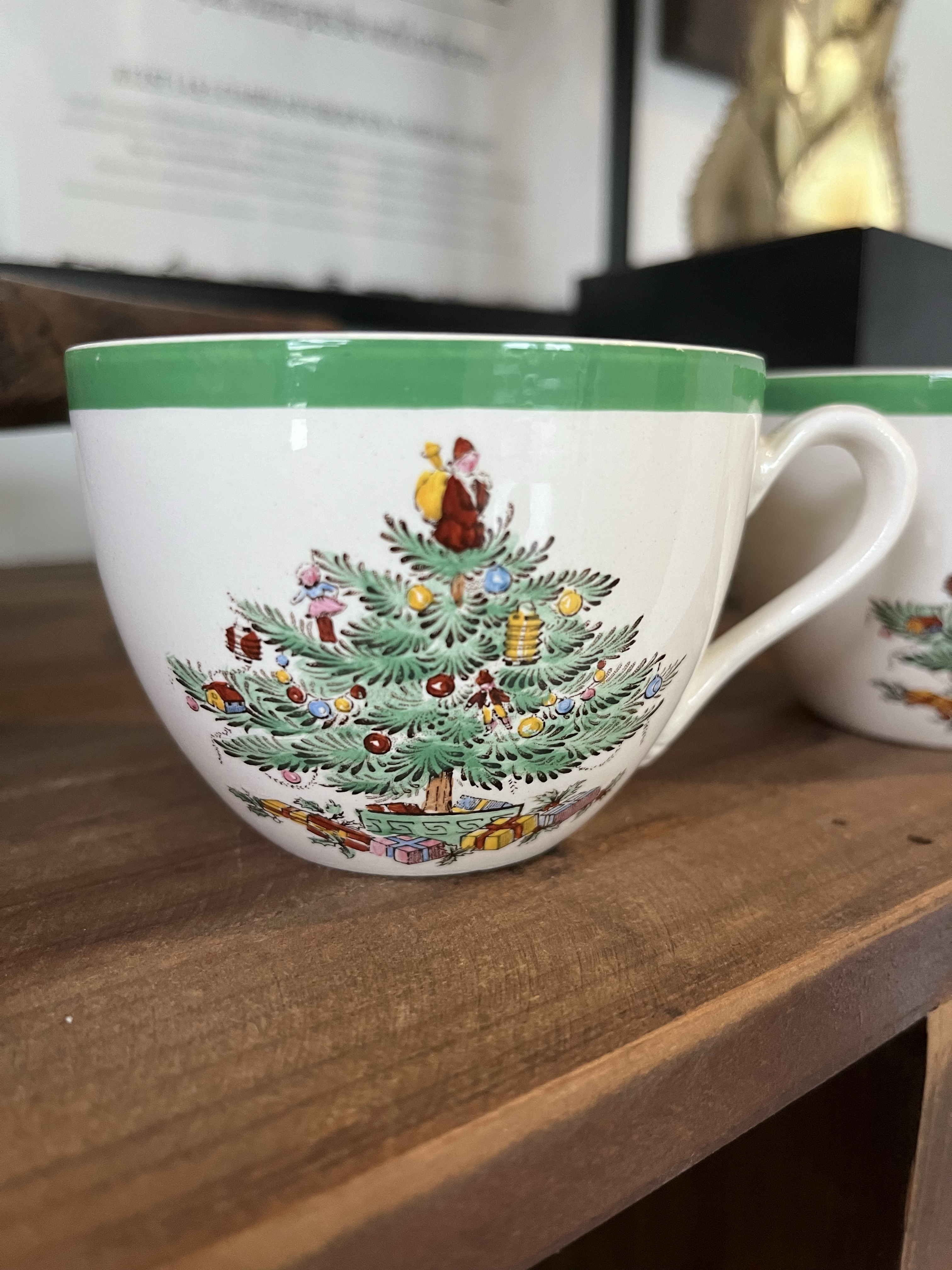 Vintage Mid-Century Spode Christmas Tree Mugs-Set of 6 | Chairish