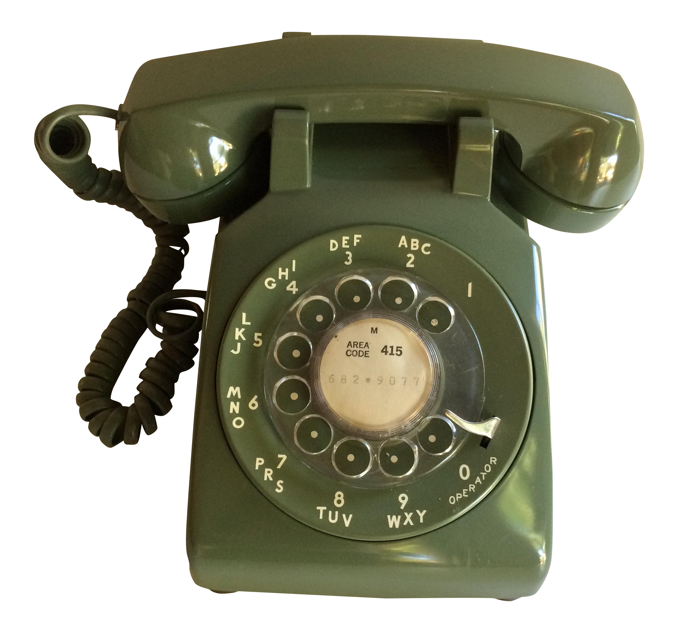 1960's Avocado Green Western Electric Dial Up Telephone ...