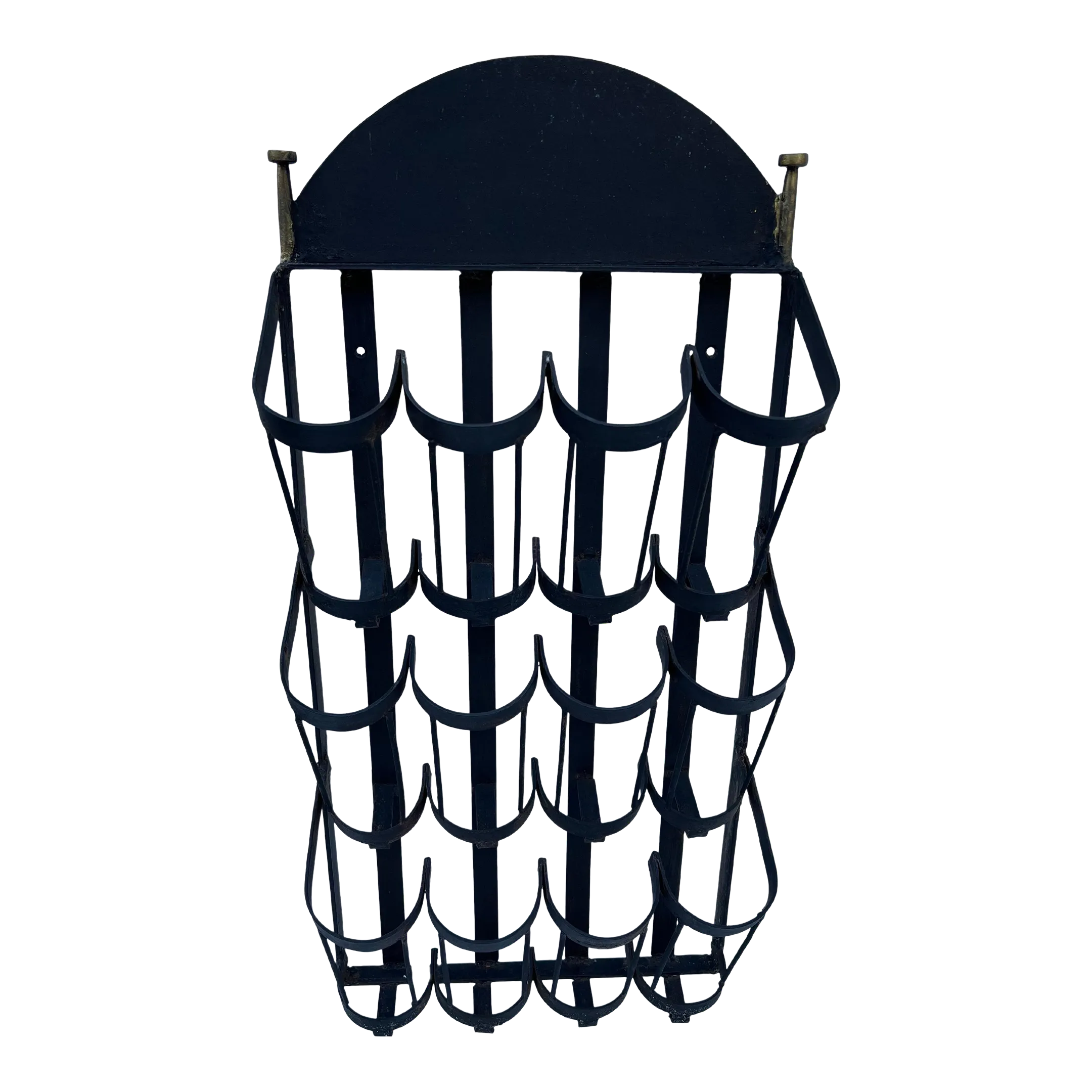 SODUKU Wall Mounted Wine Rack - Holds 5 Bottles & 4 Glasses With Cork Storage, Black Metal