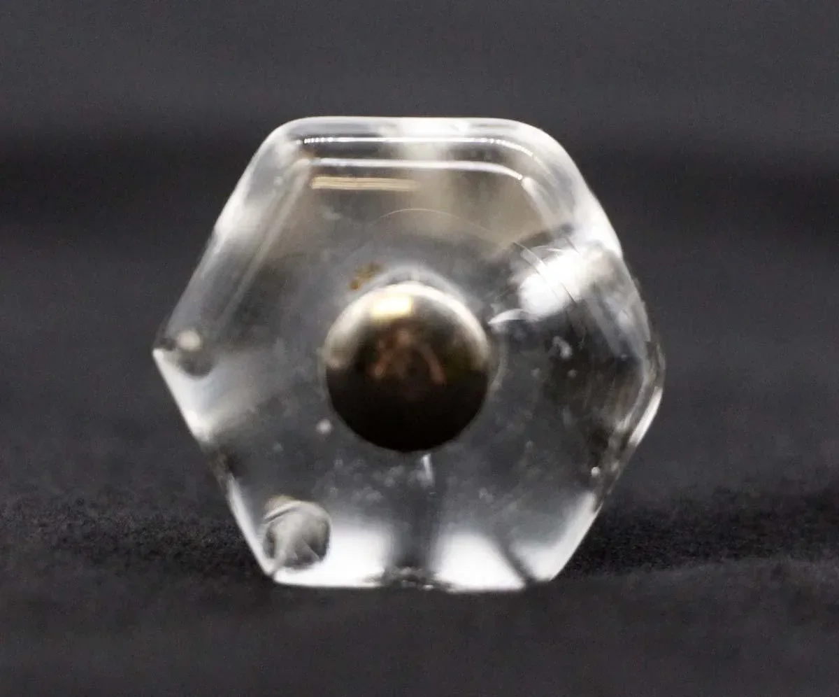 Vintage 1 In. Hexagon Clear Glass Drawer Cabinet Knob