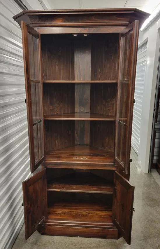 KLING COLONIAL ヴィンテージ　ローキャビネット　レトロ　宝箱 Vintage Kling Colonial Antiqued Pine Corner Cupboard Cabinet