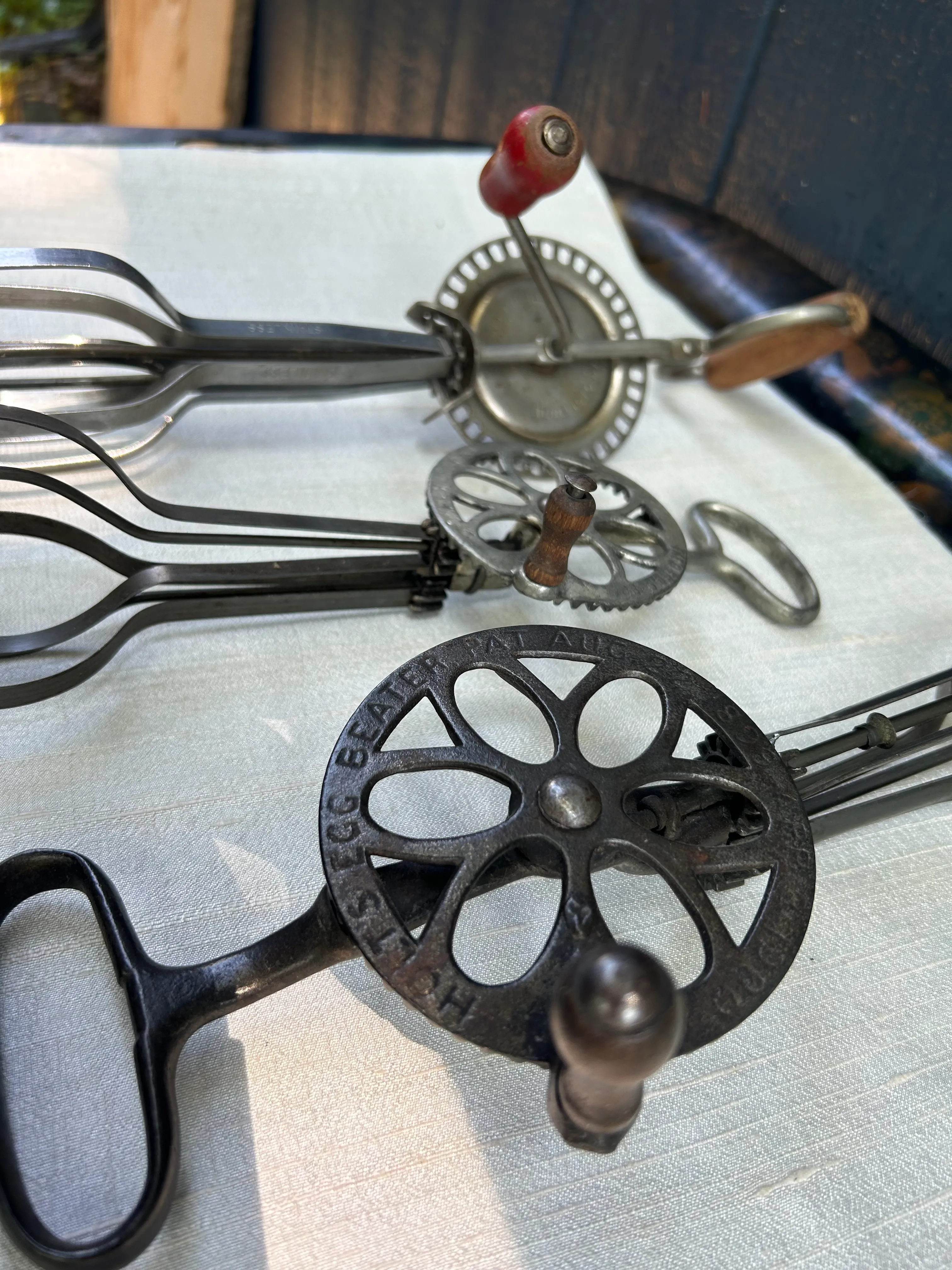 A Collection of 3 Antique Egg Beaters | Chairish