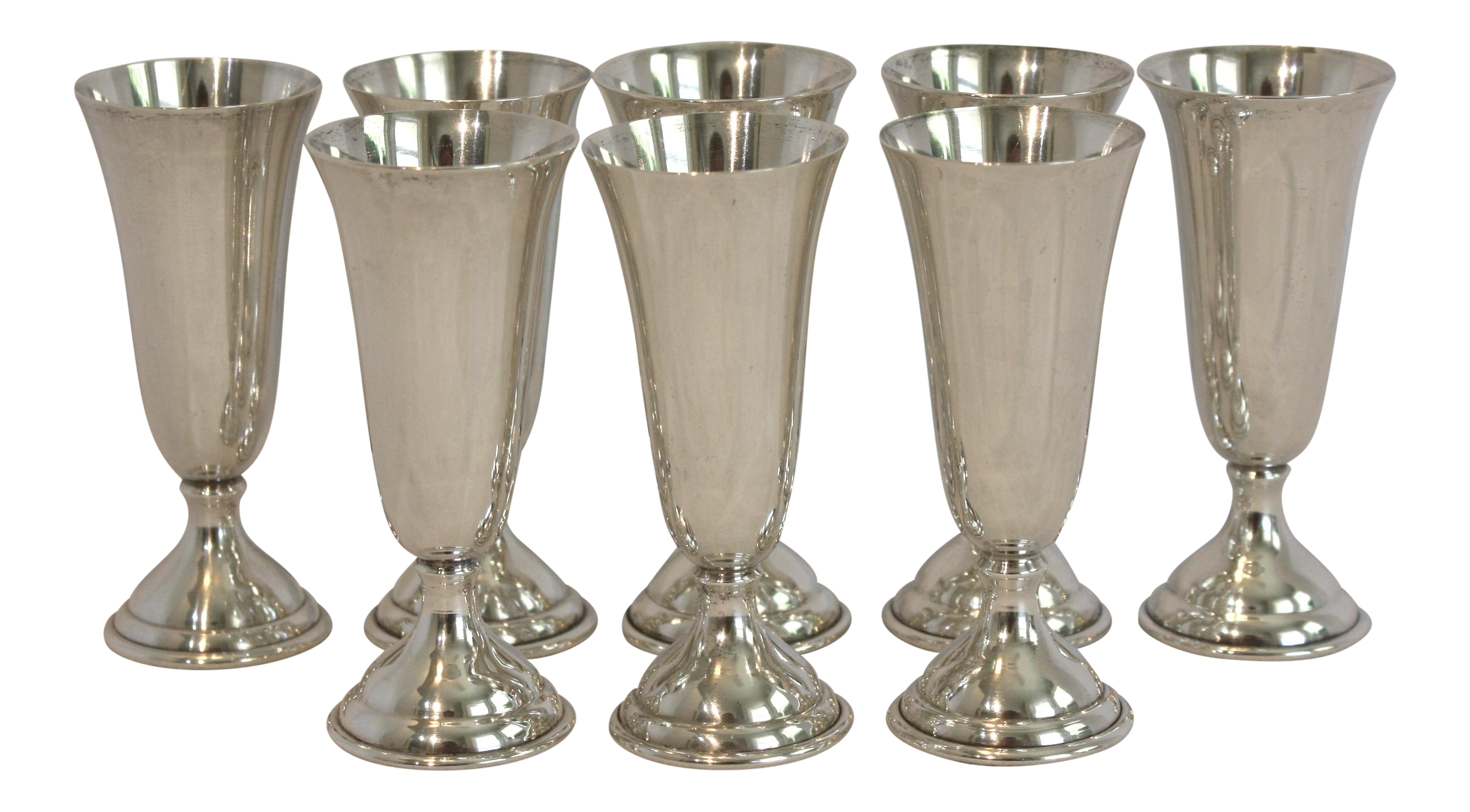 MidCentury Sterling Shot Glasses Set of 8 Chairish