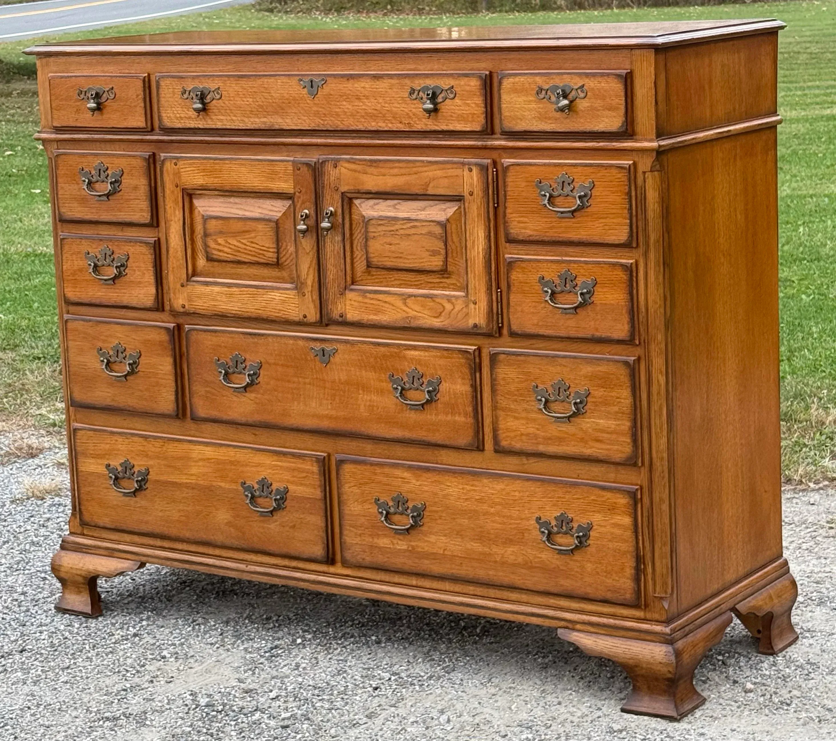DREXEL heritage 5段チェスト Drexel Heritage–Hand painted chest 5)drawer, Checkerboard Sides