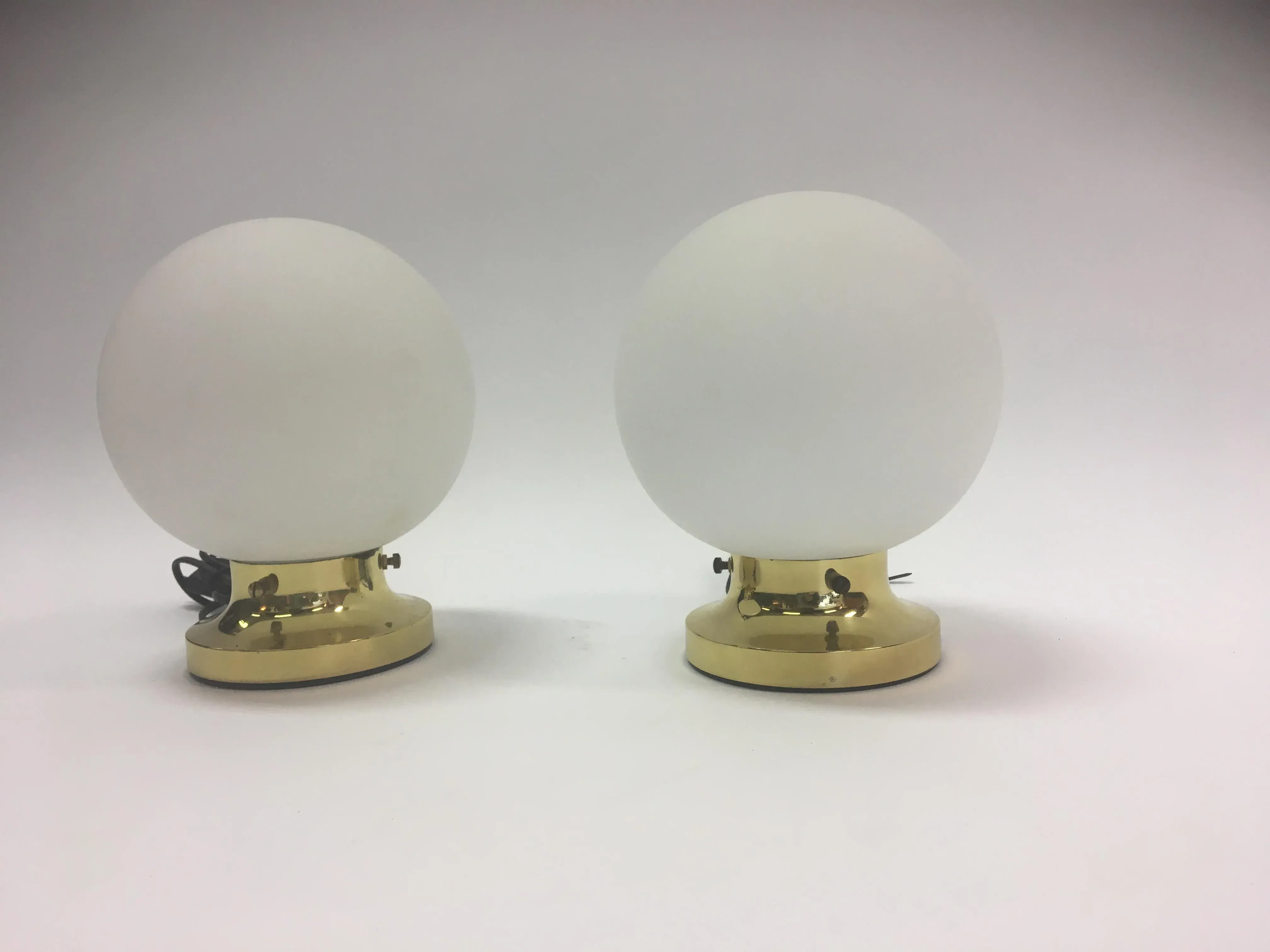 Vintage Table Lamps from Glashütte Limburg, Set of 2