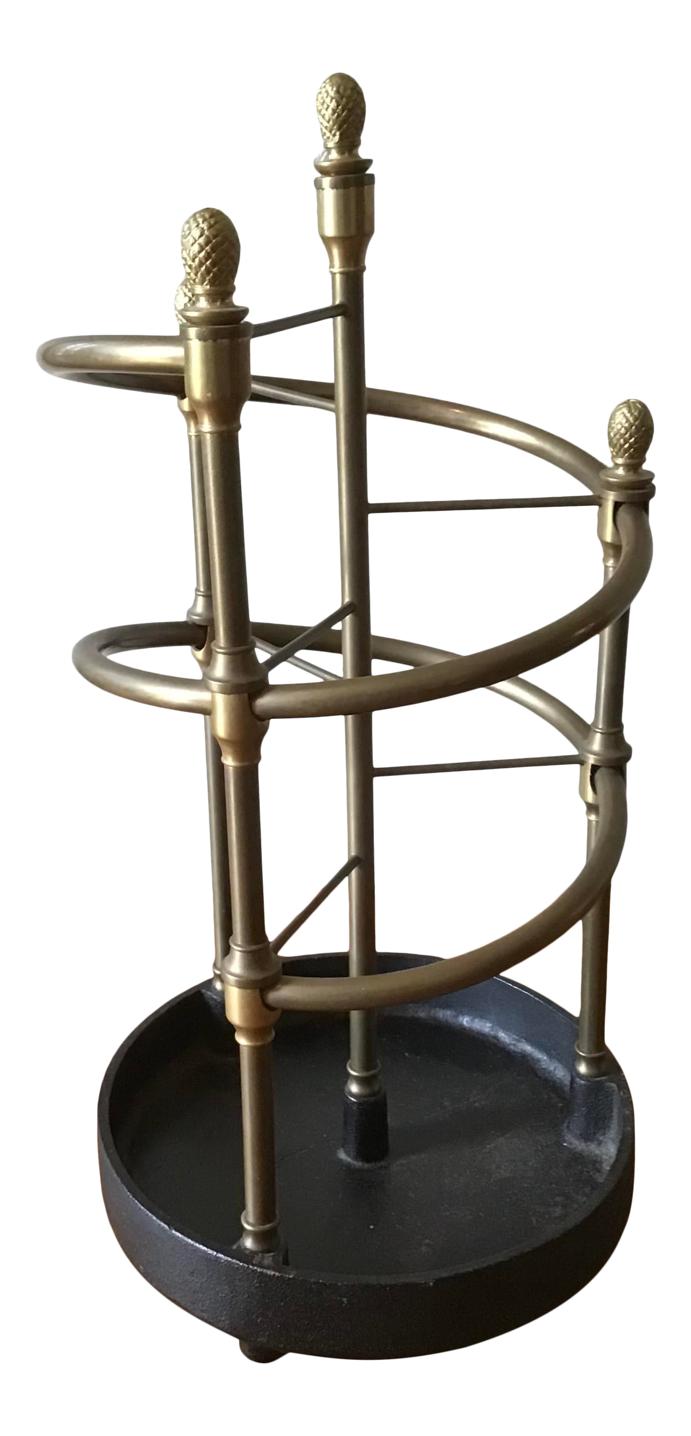 Vintage Brass Spiral Brass Umbrella Stand Chairish