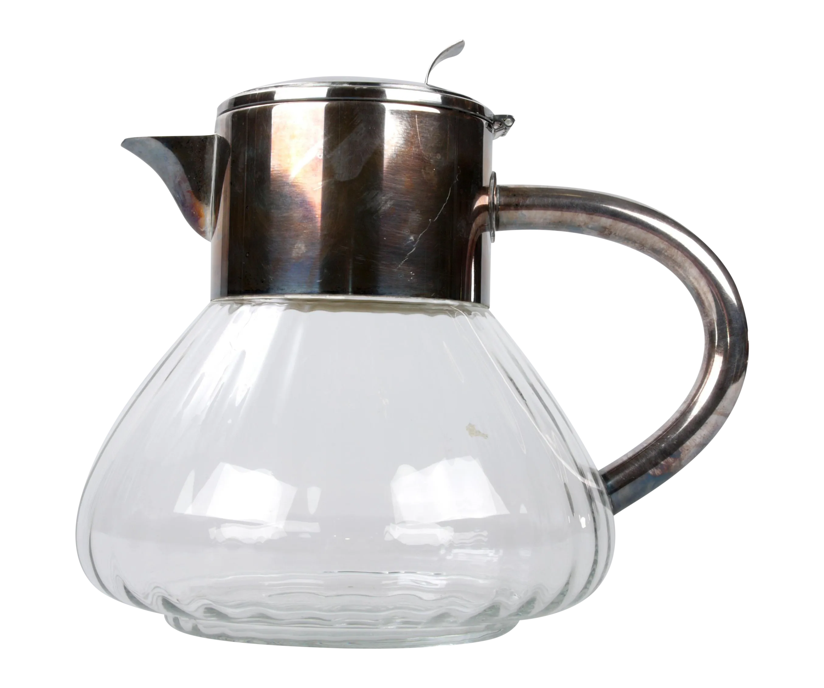 Silver Top Crystal Decanter Chairish