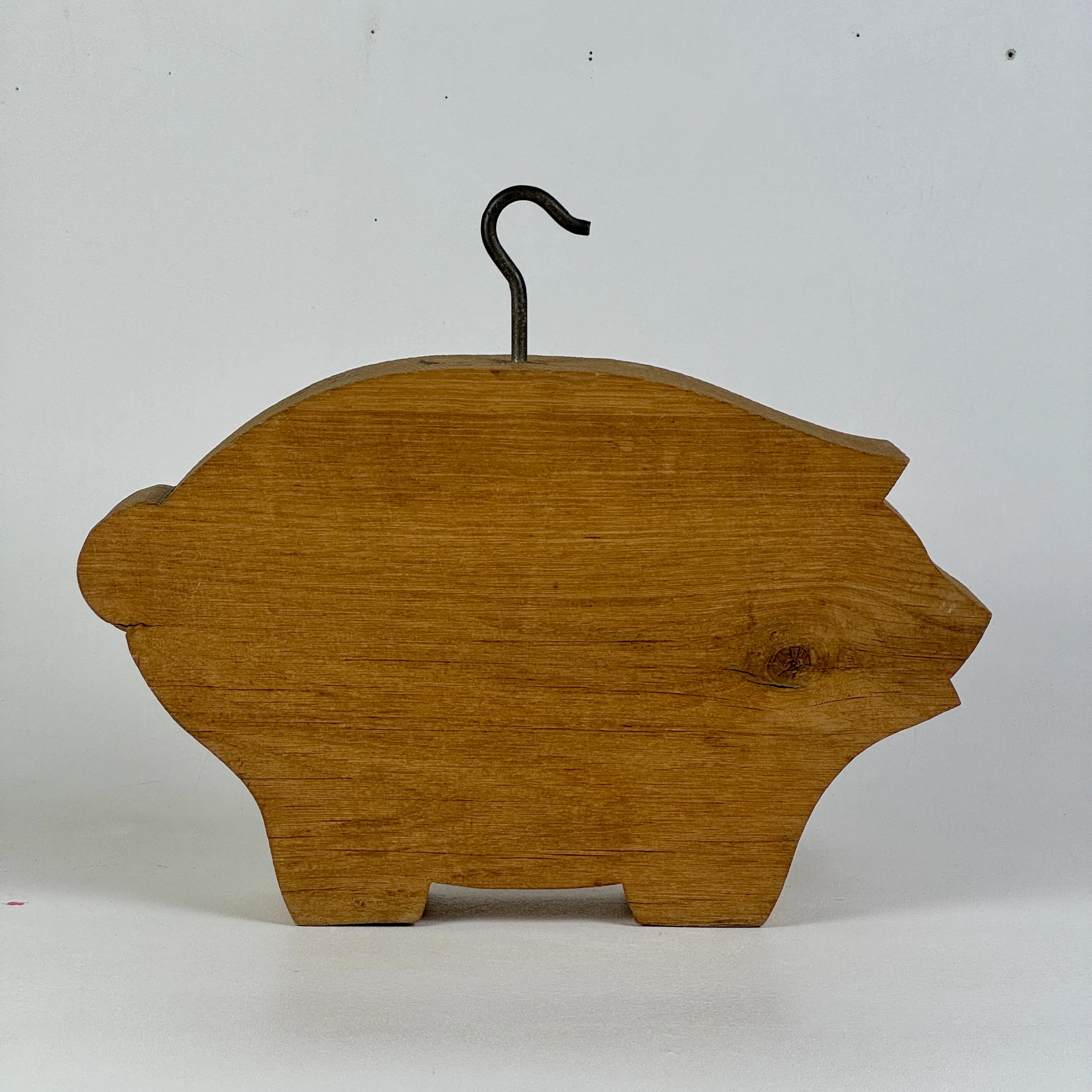 アンティーク看板　木製豚の壁掛け装飾 Butcher Shop 精肉店 Mid Century Modern Vintage Butcher Shop Pig Trade Sign From Block