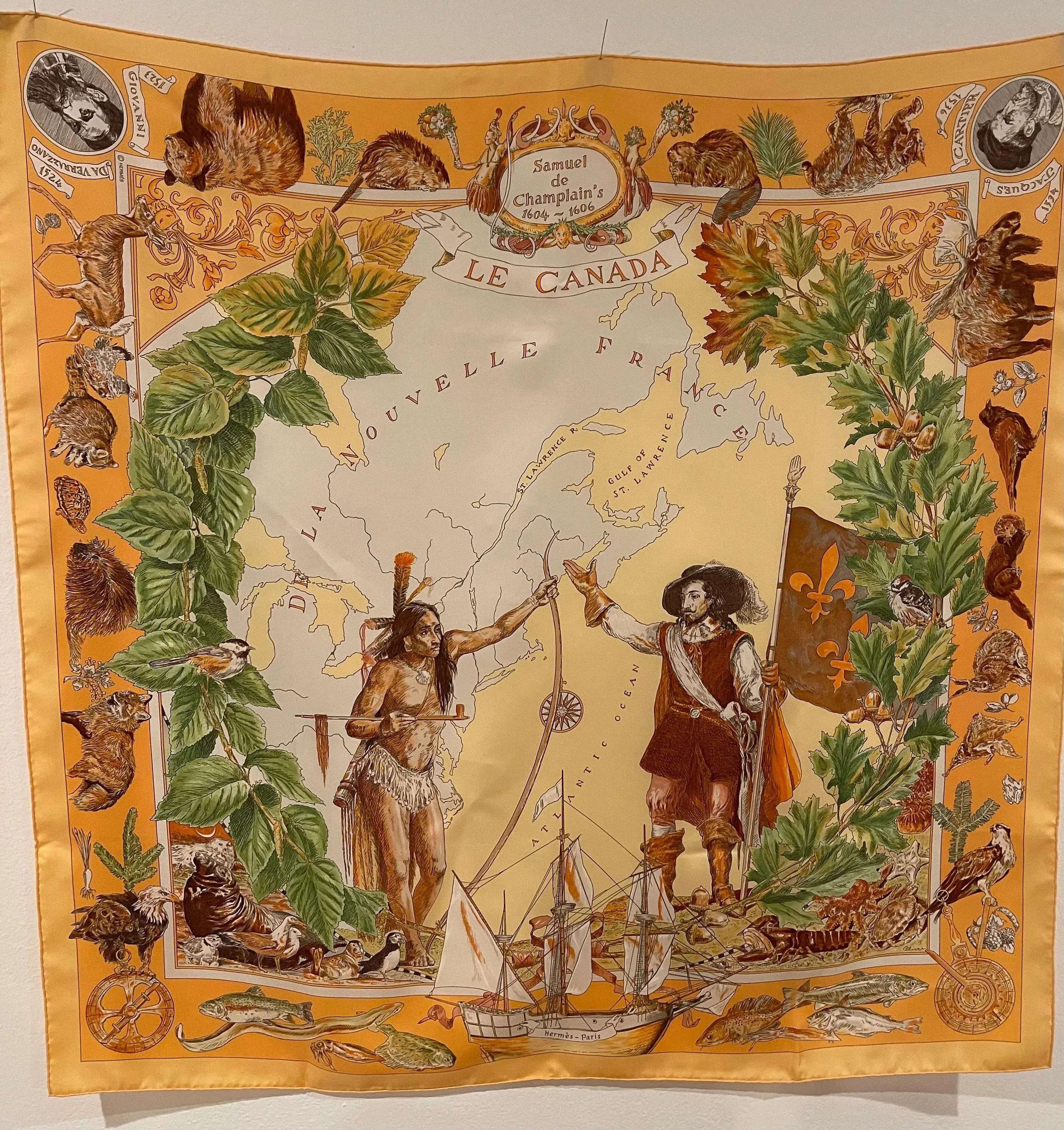 エルメス　100g（5g入り×20個）×10袋 健康長寿の川根茶　農家直売 Hermès Samuel De Champlain Silk Scarf by Kermit Oliver 2006 | Chairish
