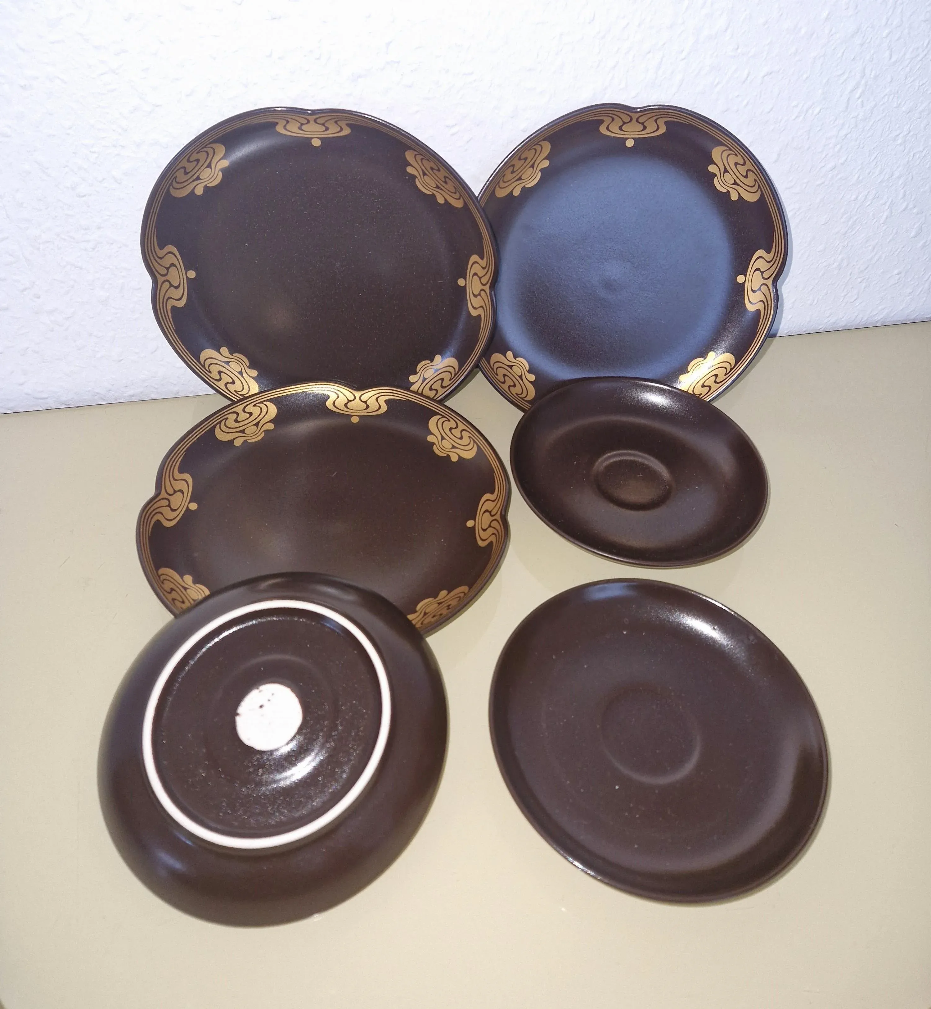 Vintage 1970s German Rosenthal Porcelain Mocha/Expresso Coffee Set