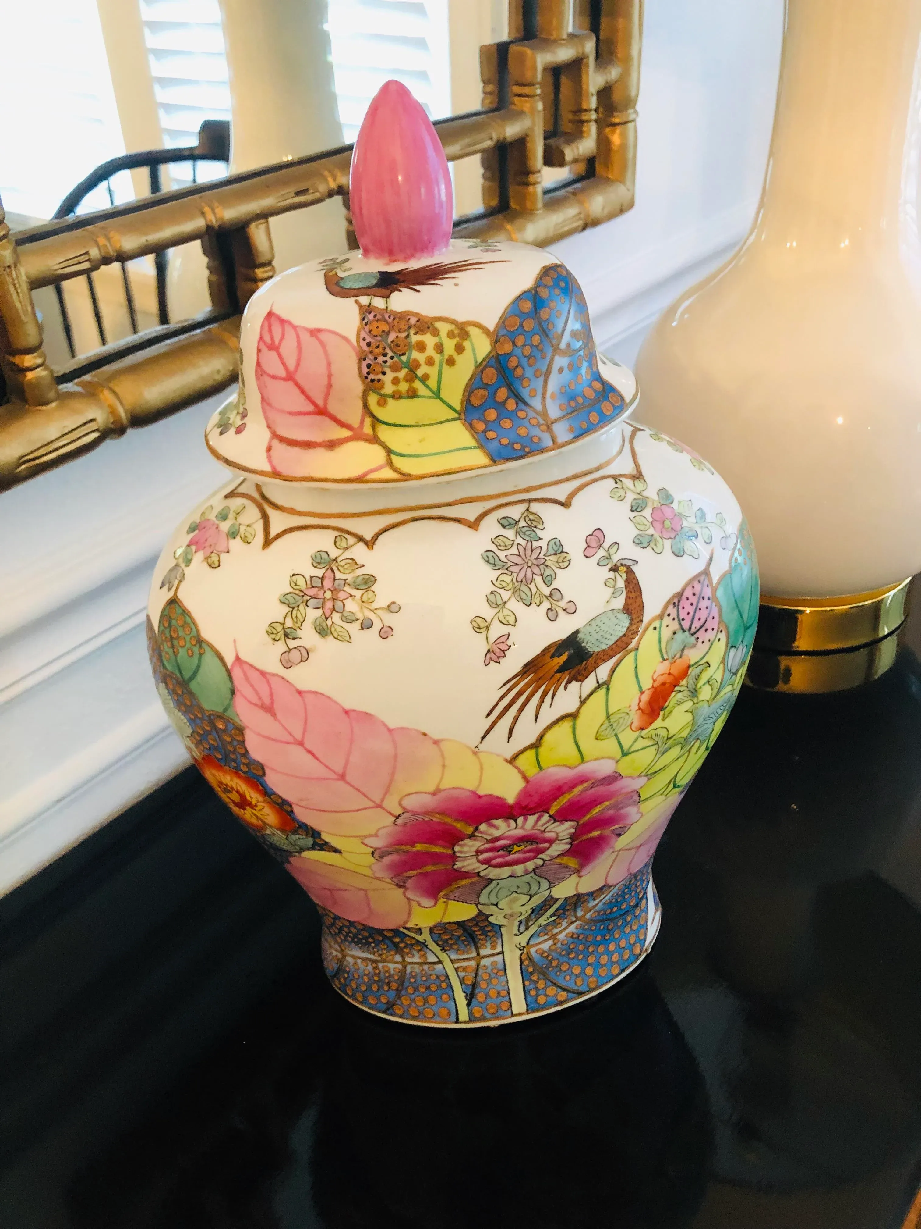Tobacco Leaf Ginger Jar | Chairish