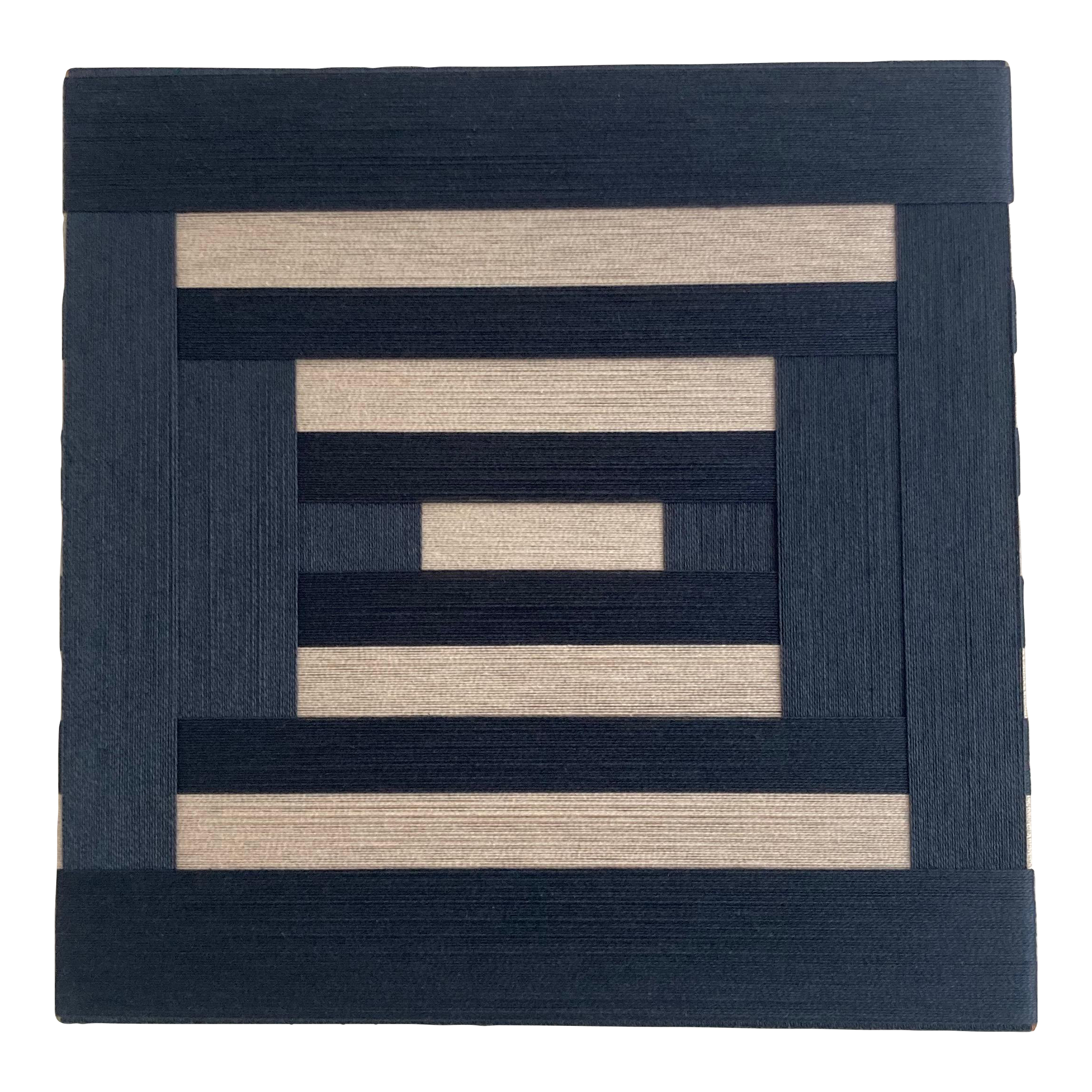 Curated visual reference: Picture Idea: Geometric Abstract Fiber Art Sculpture
