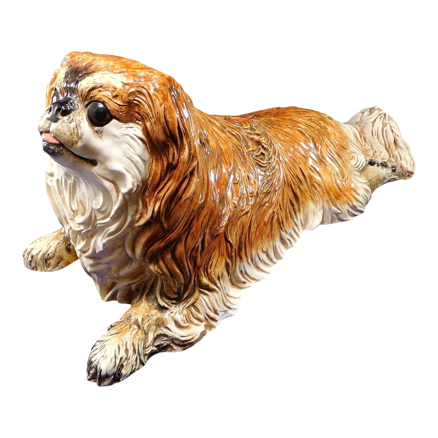 1970s Vintage The Townsends Ceramics Life Size Pekingese Dog Sculpture