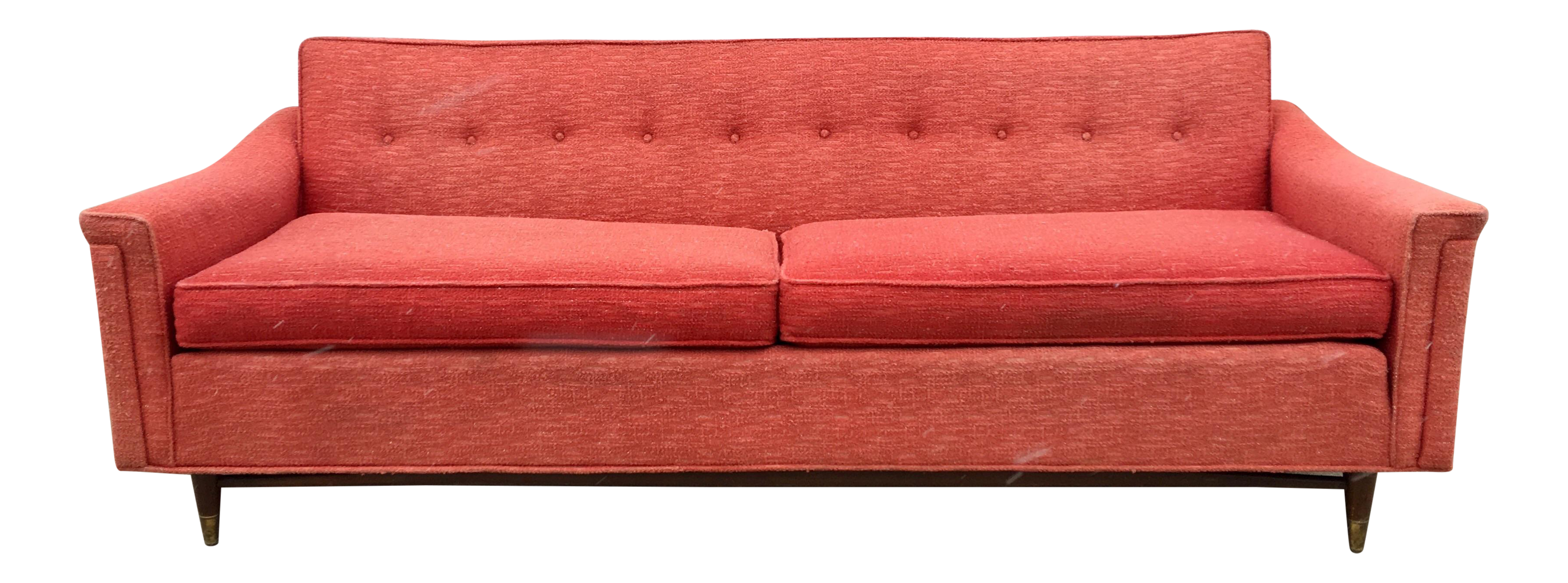 Vintage Kroehler MidCentury Pink Sofa Chairish
