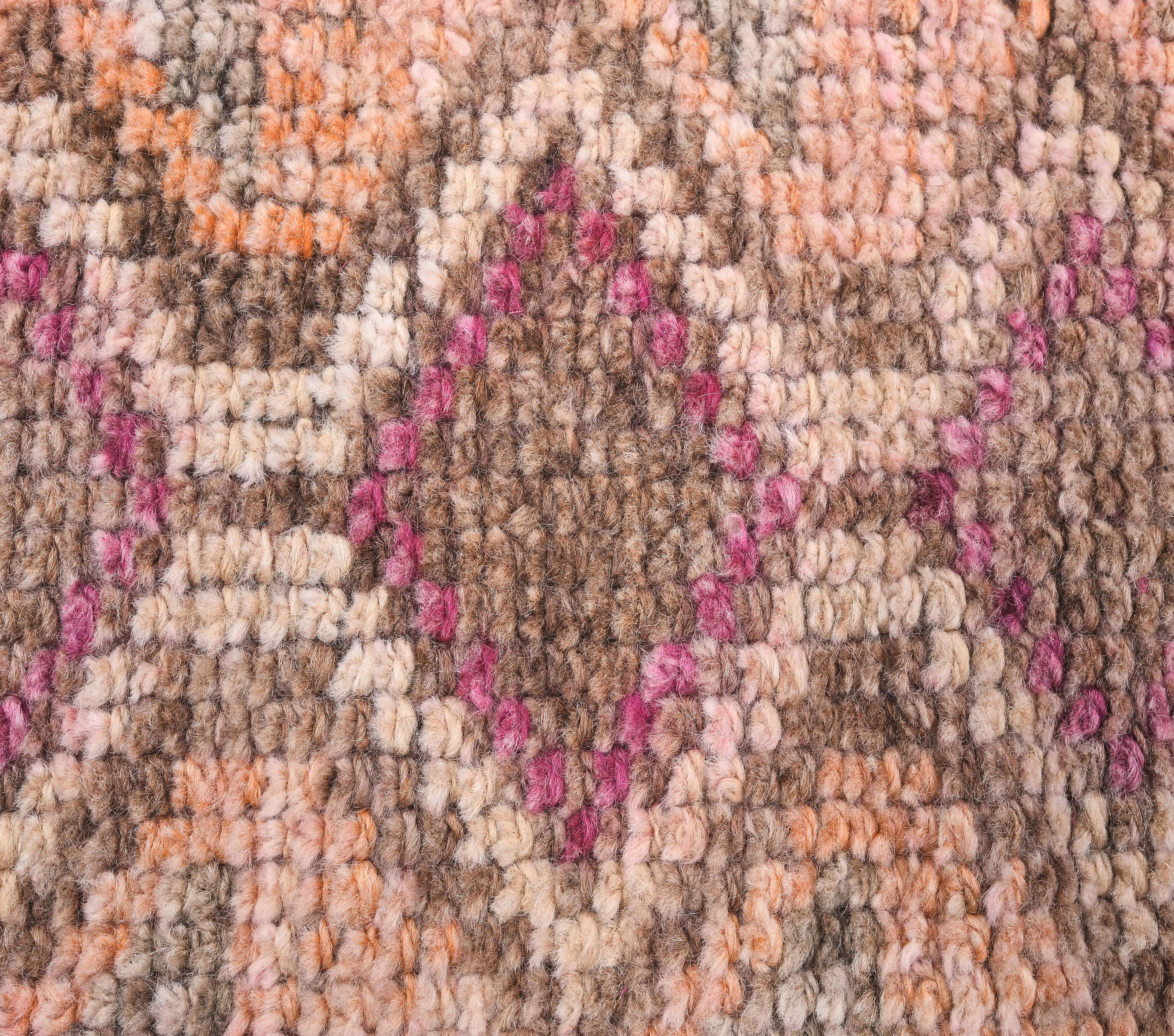 Vintage Pink Geometric Turkish Hand-Knotted Runner