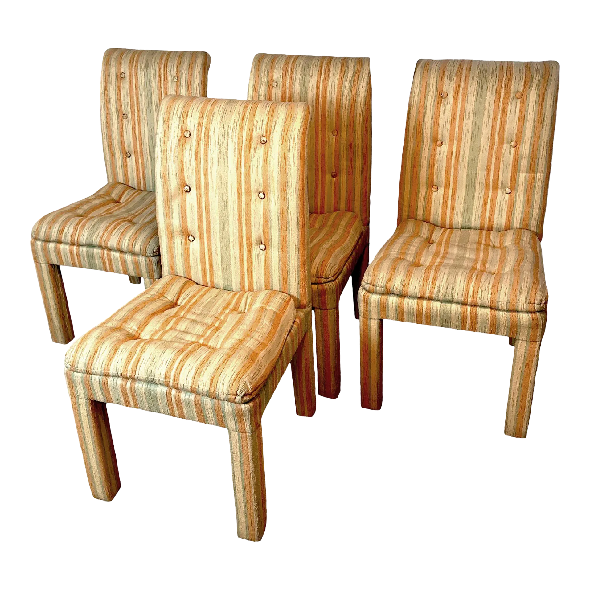 Striped parsons chairs sale