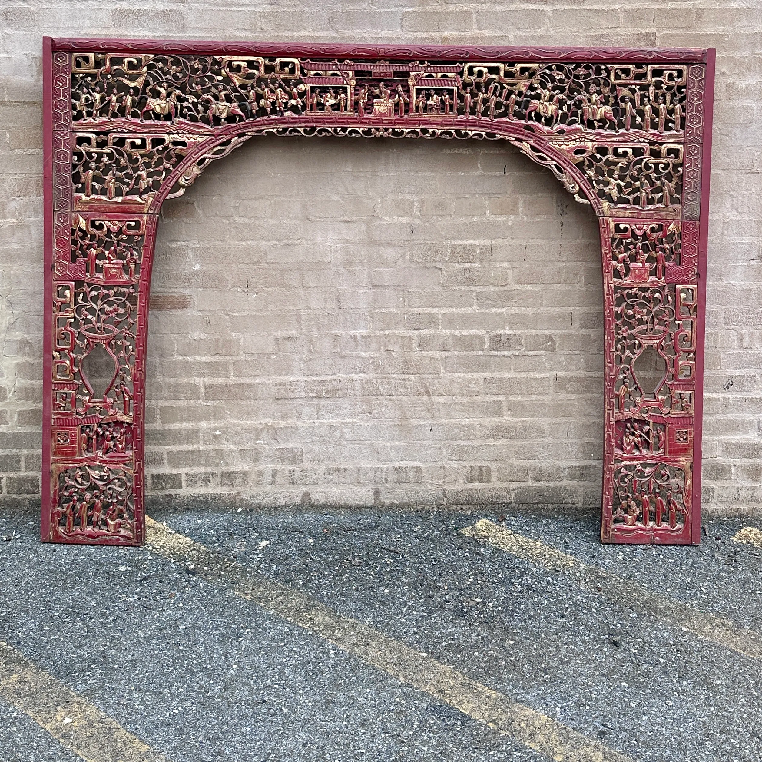 Early 20th Century Chinese Carved Architectural Panel
