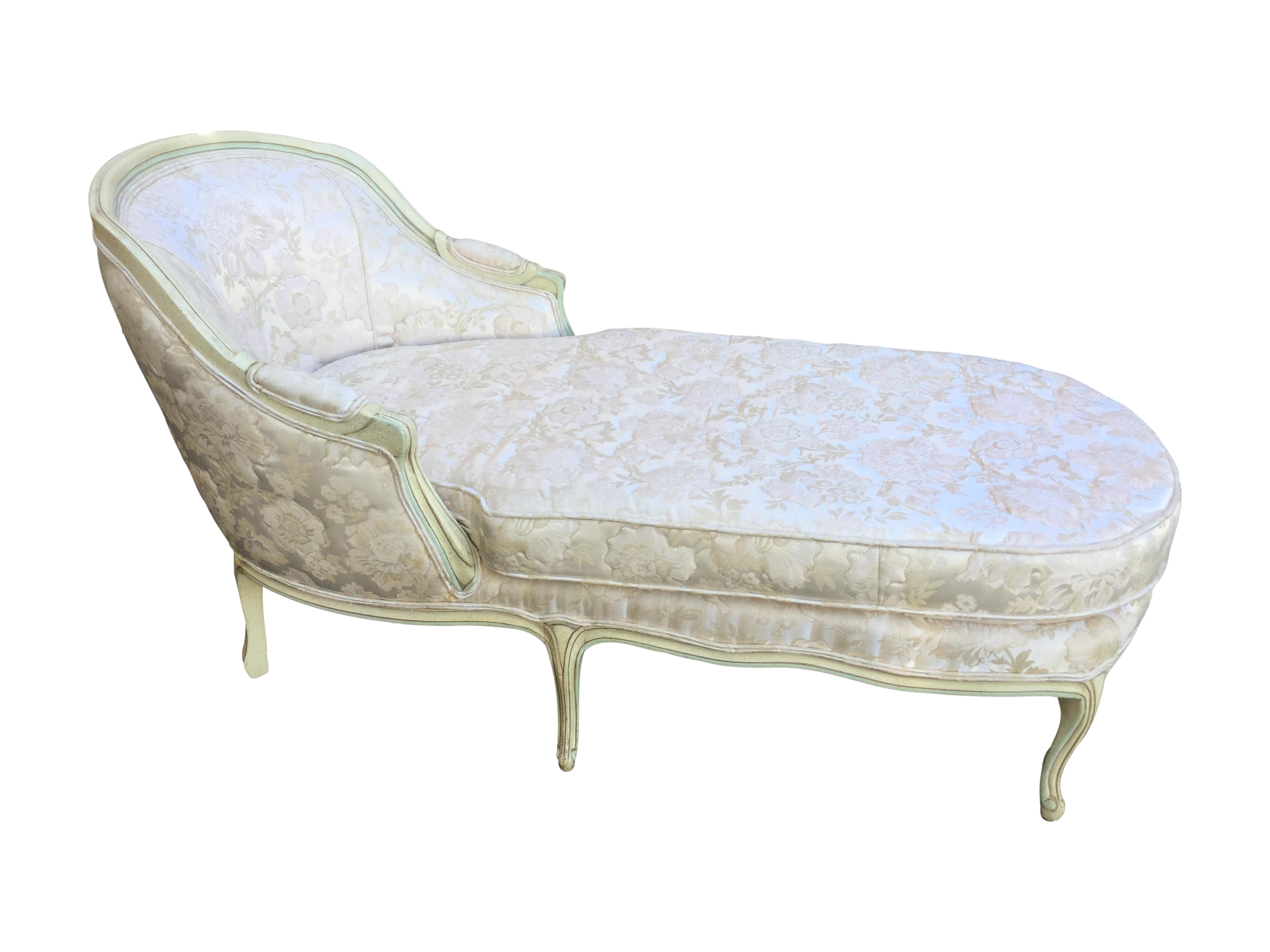 Louis XVStyle Painted Chaise Lounge Chairish