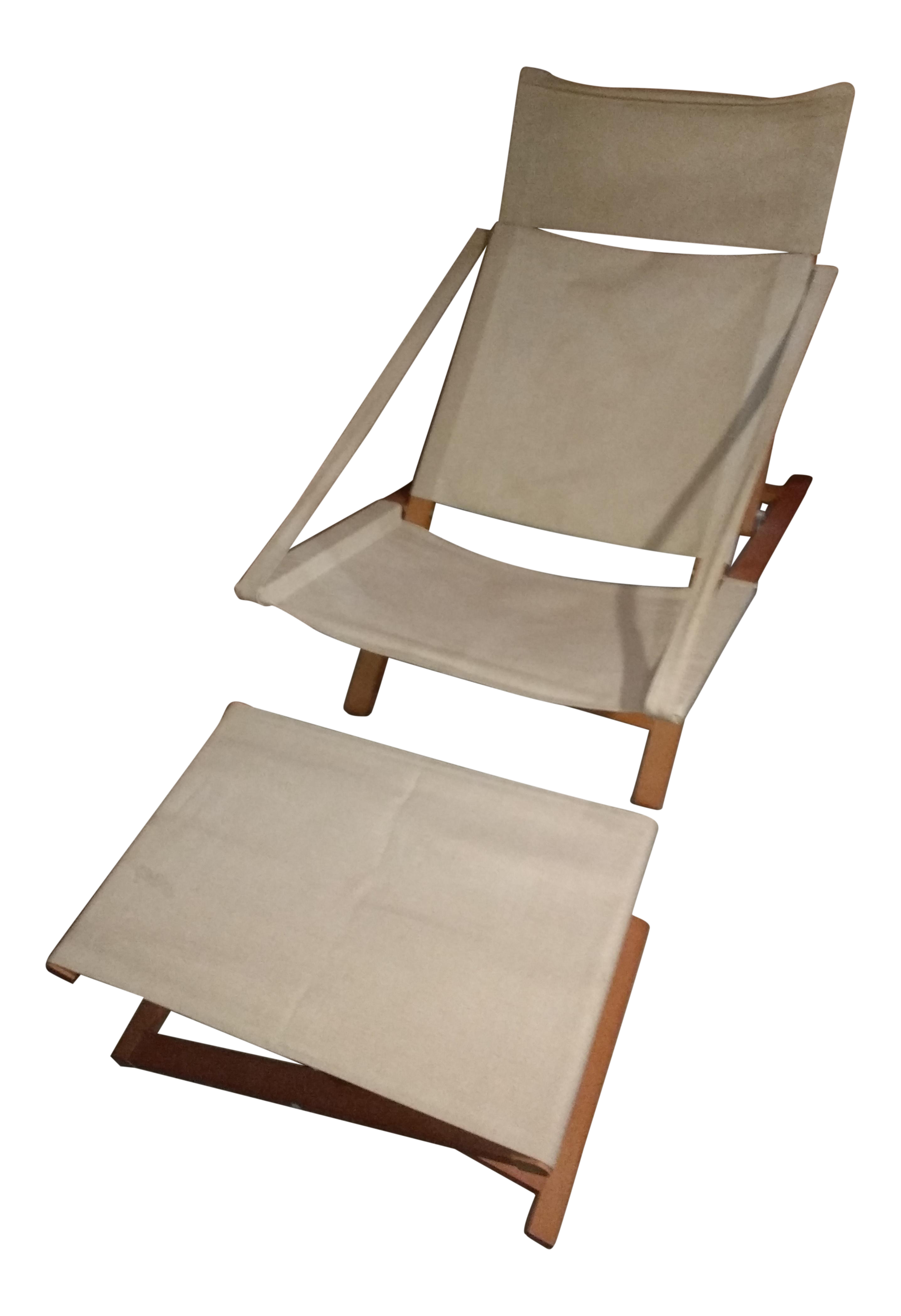 folding outdoor lounge chair on Vintage Folding Safari Lounge Chair And Footstool Chairish