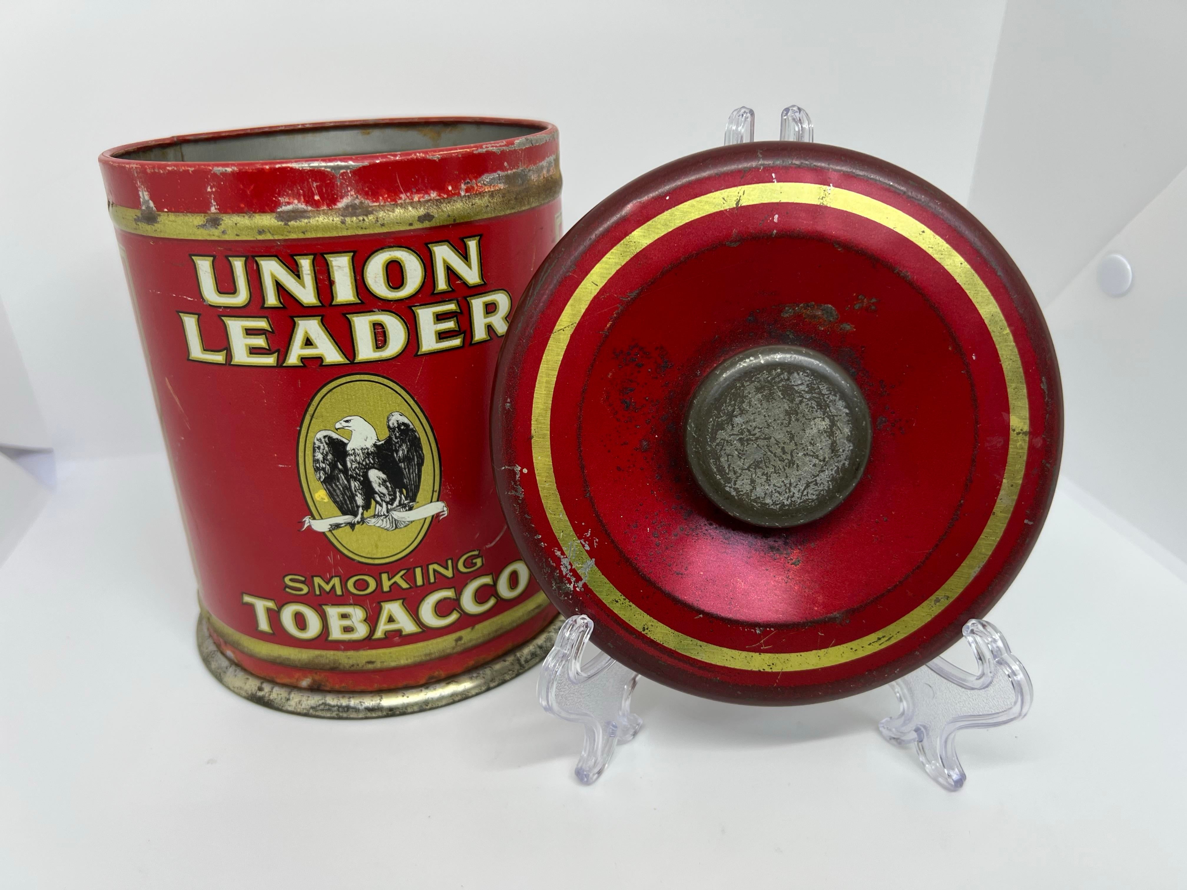 Antique Union Leader Tobacco Can