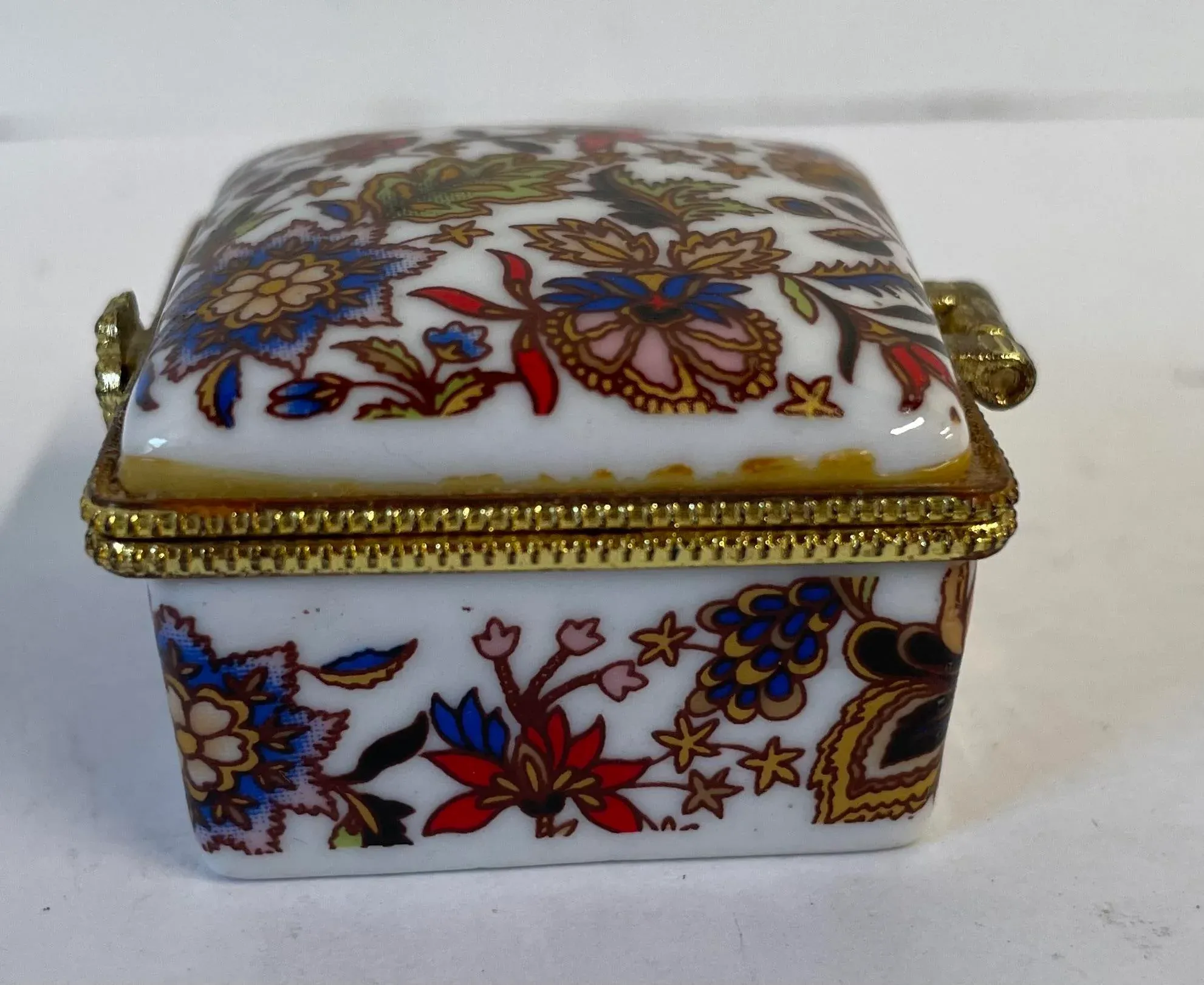 Vintage Ceramic Pill Box | Chairish
