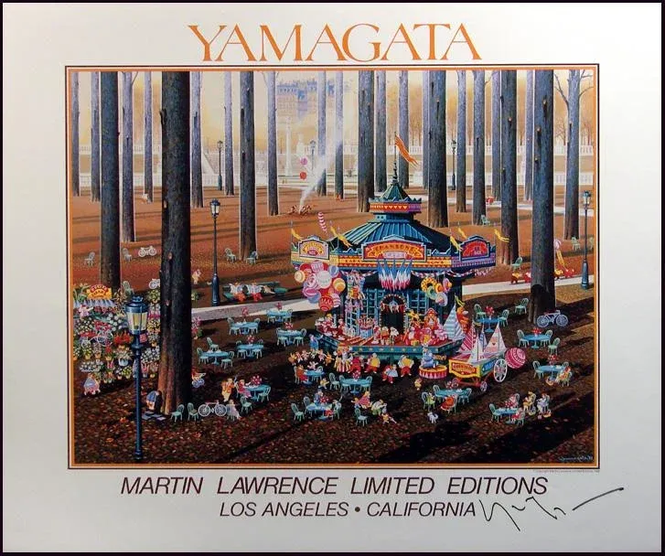 1990s Hiro Yamagata Signed Exhibition Poster | Chairish