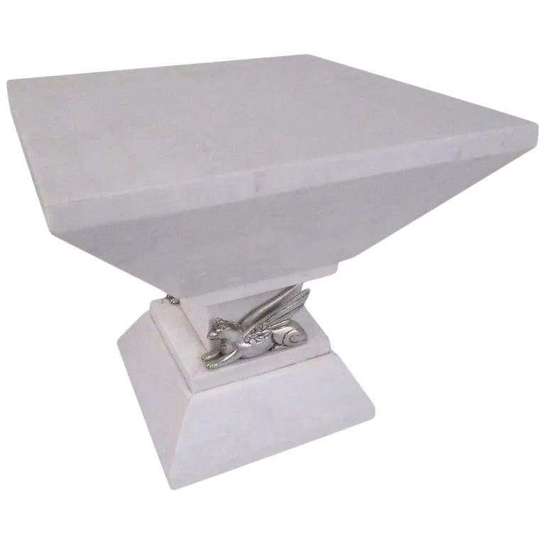 MidCentury Marble Pedestal With Griffin Detail Chairish
