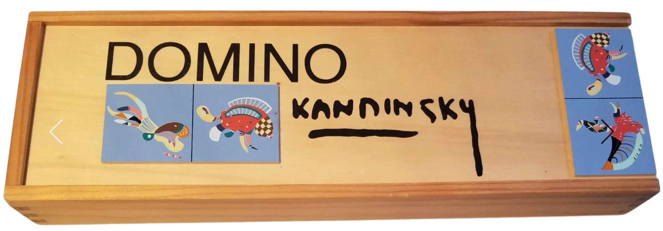 Vintage Large Kandinsky Art Domino Game in Wooden Case | Chairish