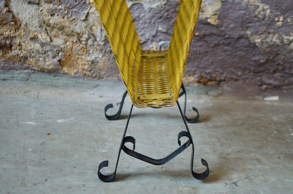 French Metal Magazine Rack, 1950s