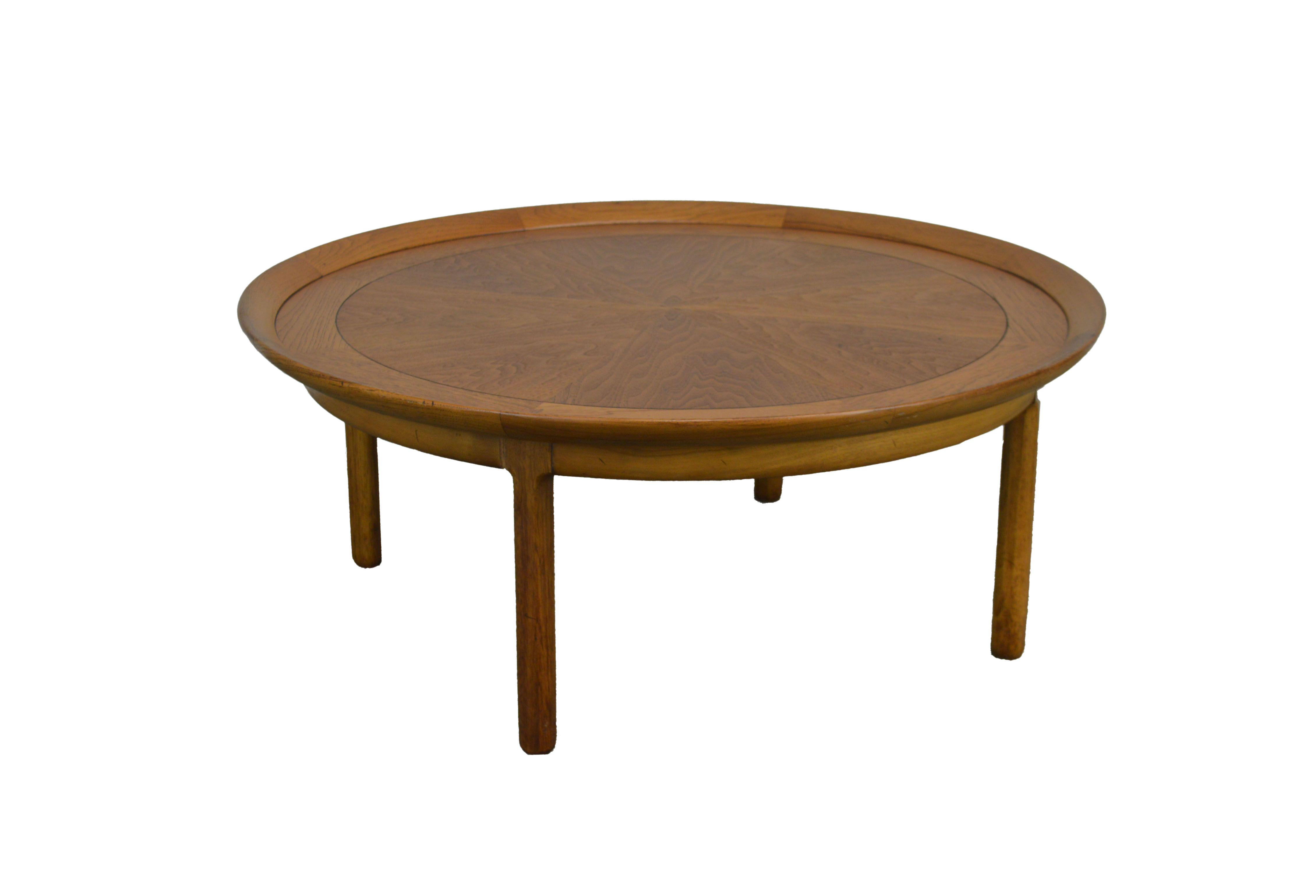 Tomlinson Sophisticate 40 Round Mid Century Modern Walnut Recan Coffee Table Chairish