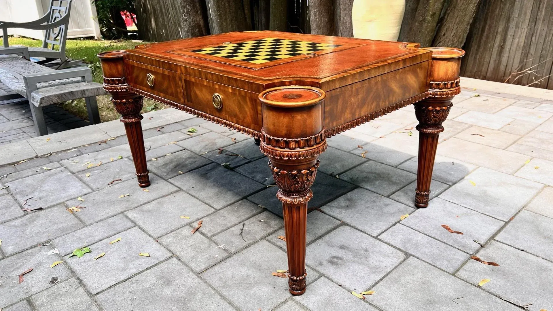 Maitland-Smith Game Table | Chairish