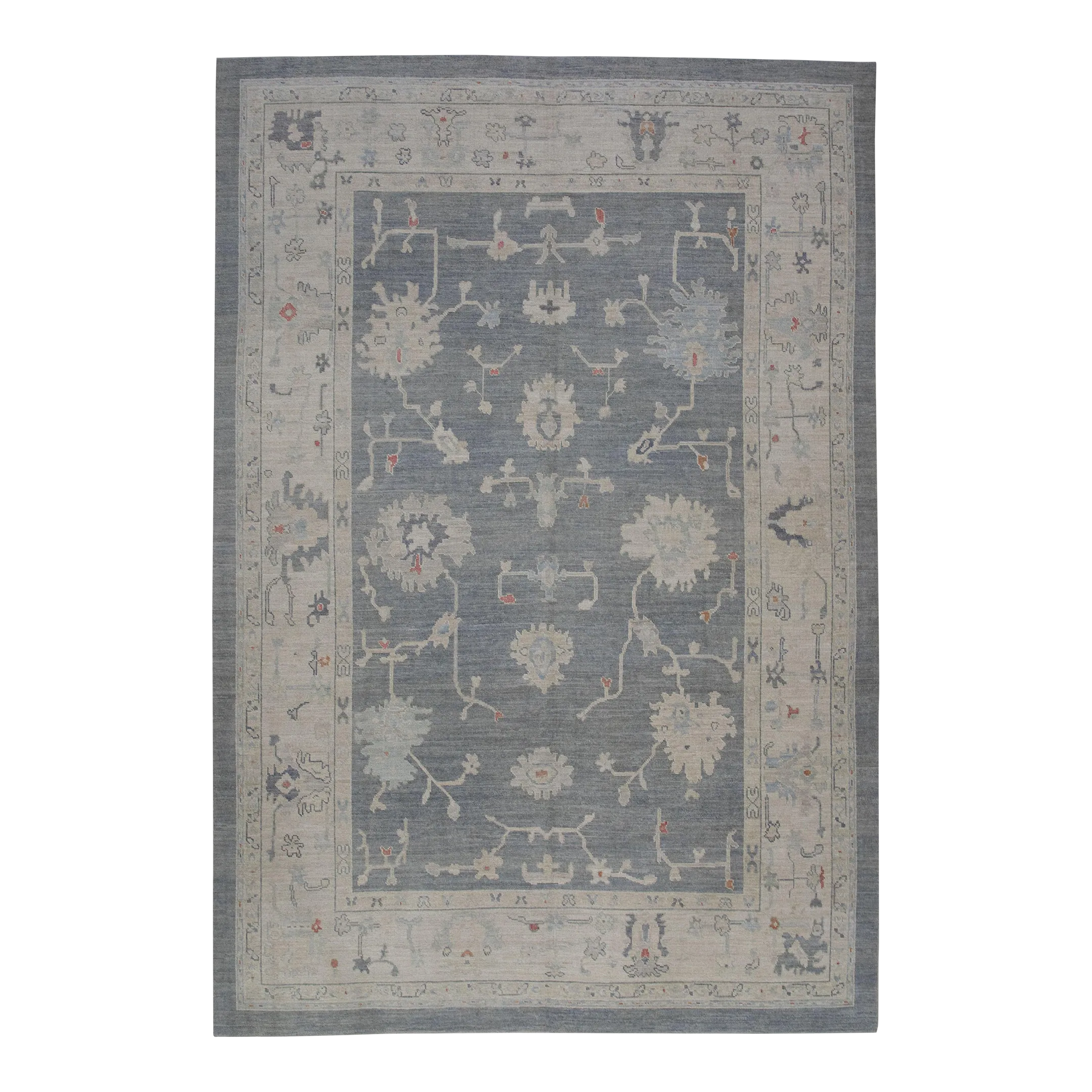 Modern Turkish Oushak Rug 9\'2\