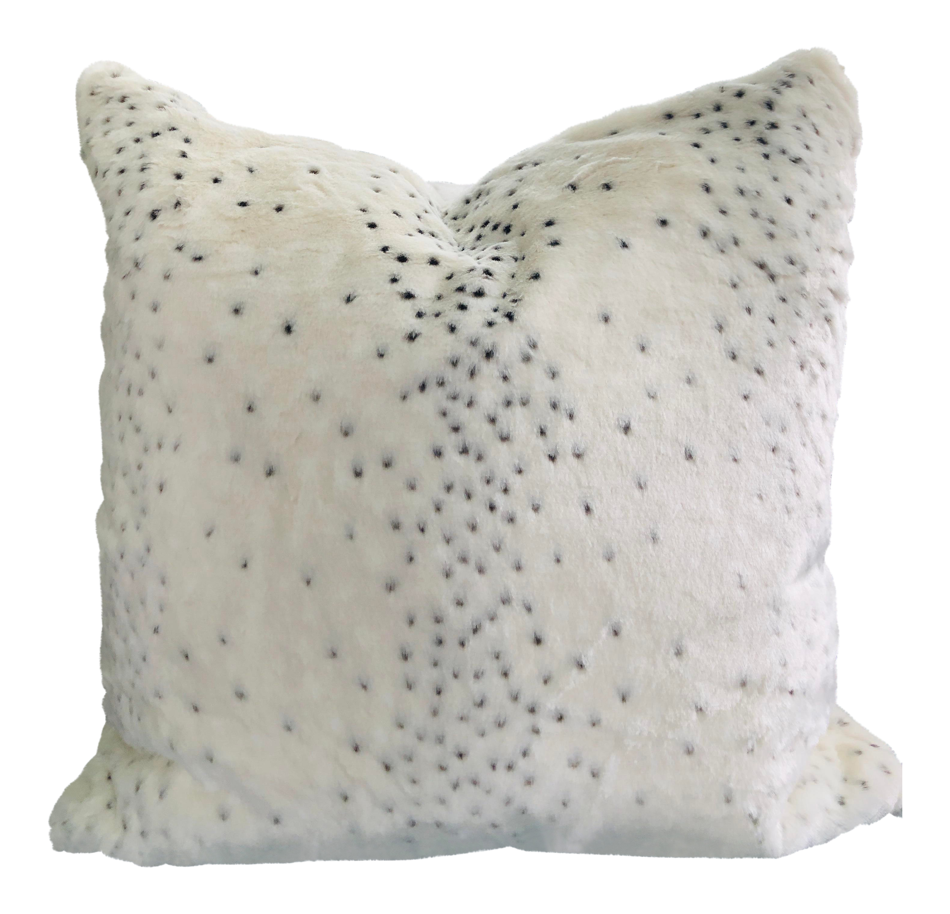 Custom Snow Leopard Faux Fur 24 Feather Down Pillow Chairish