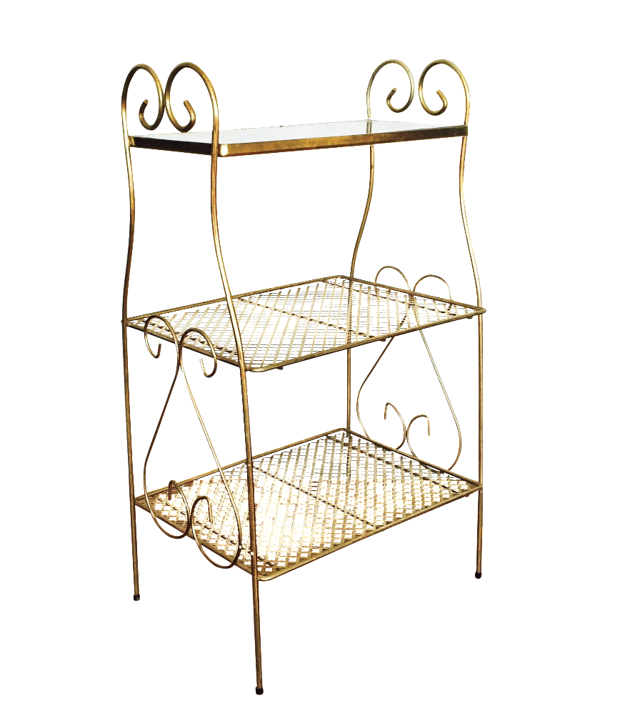 MidCentury Brass Quatrefoil Bookshelf Chairish
